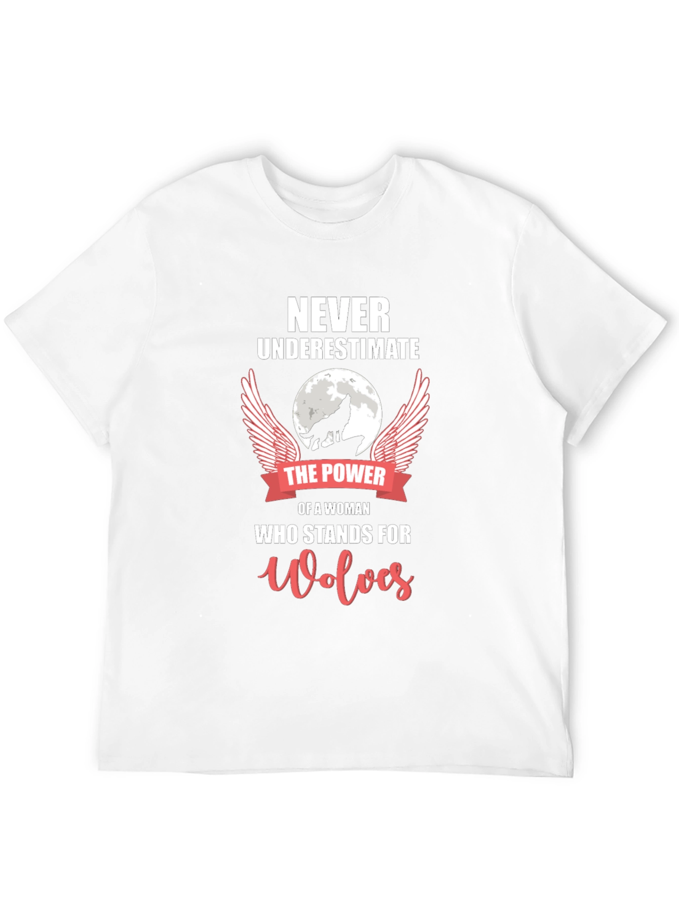 Black Wolf Lover Tee: Never Underestimate the Power of a Woman T-Shirt view 12