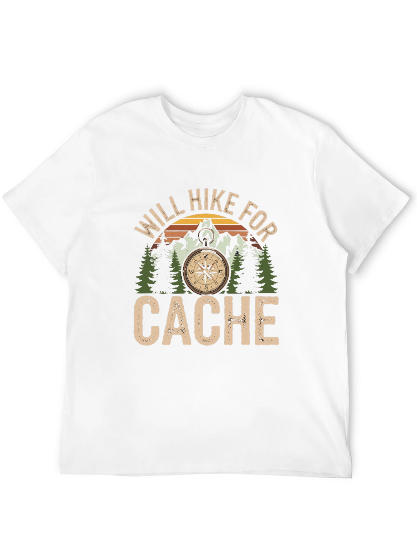Black Will Hike For Cache Black T-Shirt view 12