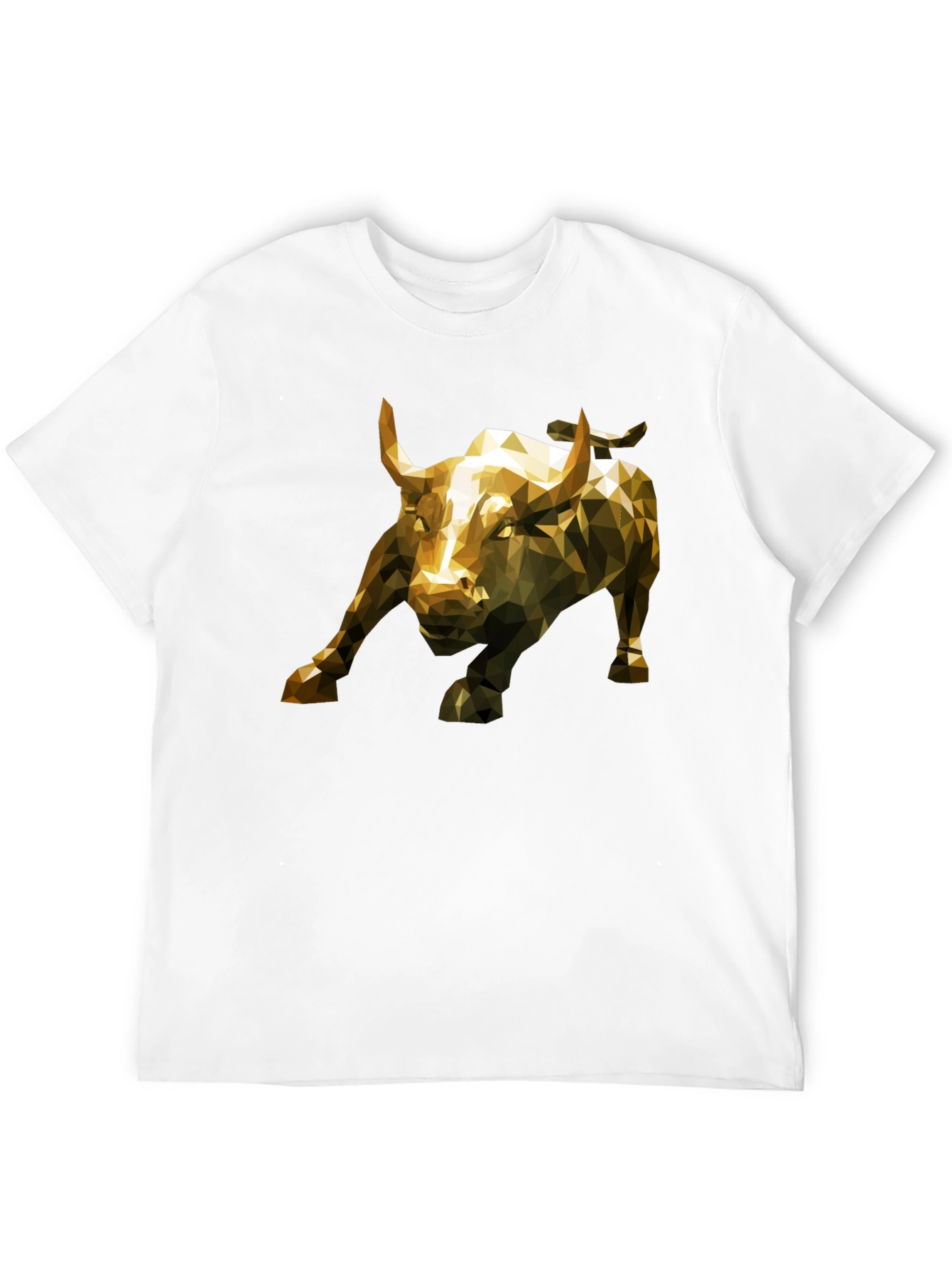 Black Geometric Bull Graphic Tee - Black Short Sleeve T-Shirt view 12