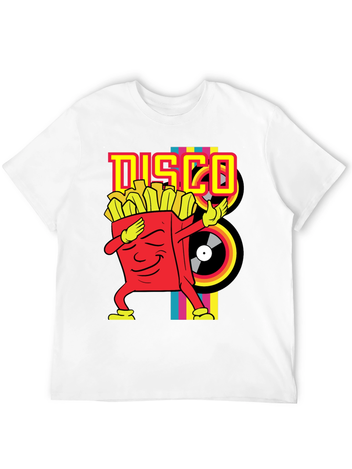 Black Disco Fries Dab Black T-Shirt view 12