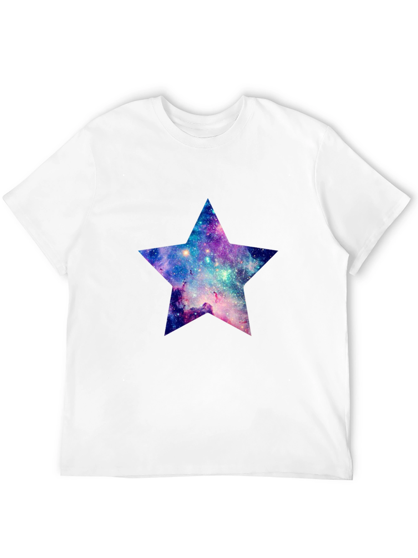 Black Galaxy Star Graphic Tee - Black Cotton Blend view 12