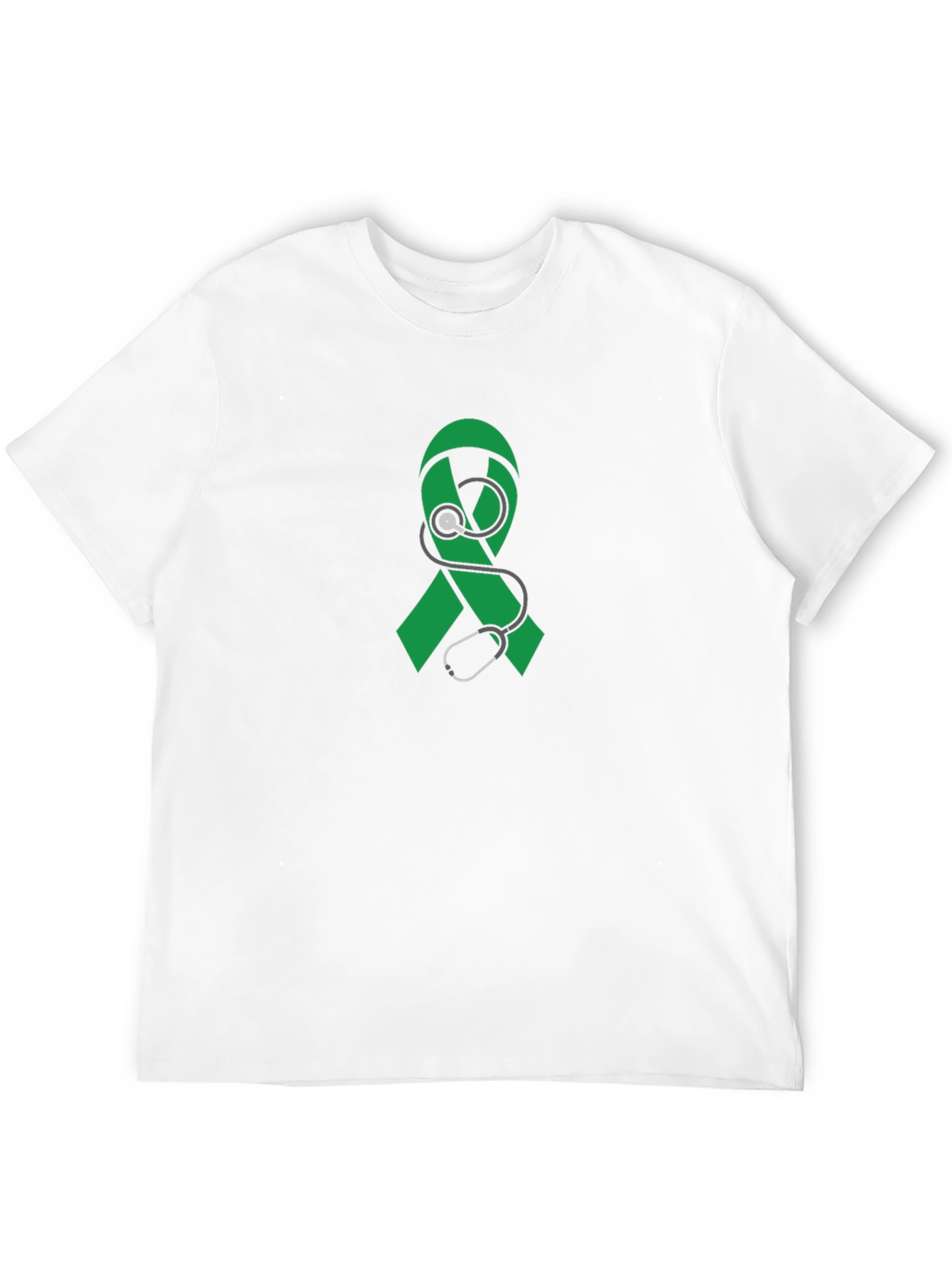 Black Awareness Ribbon Stethoscope Graphic Tee view 12