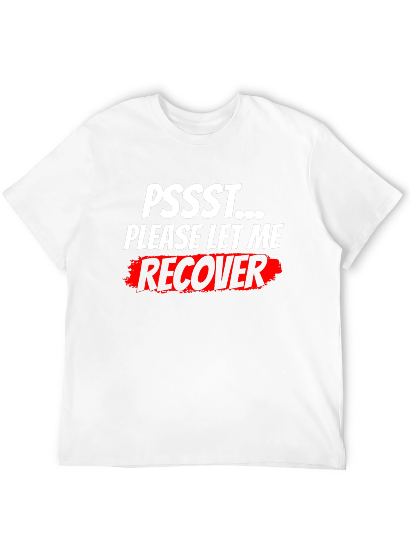 Black Pssst... Please Let Me Recover T-Shirt - Funny Slogan Tee view 12
