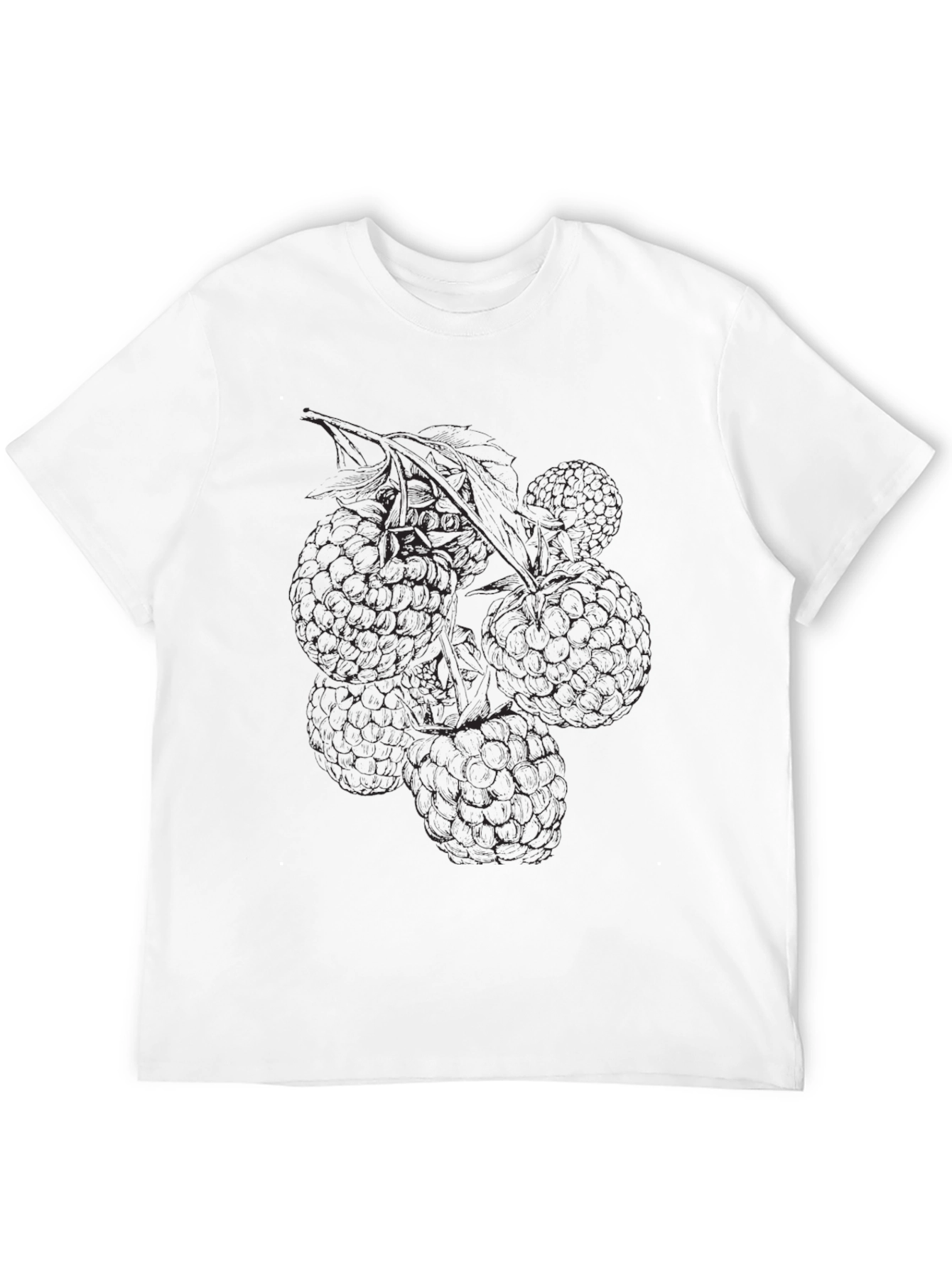 Black Men's Black T-Shirt with Abstract Print view 12