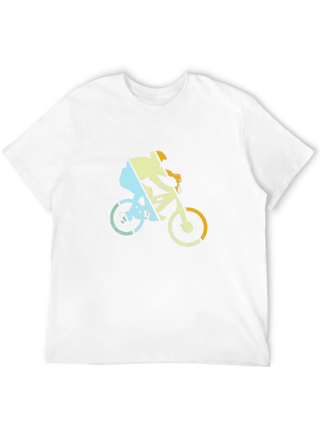 Black Retro Cycling T-Shirt - Mountain Bike Rider Design view 12