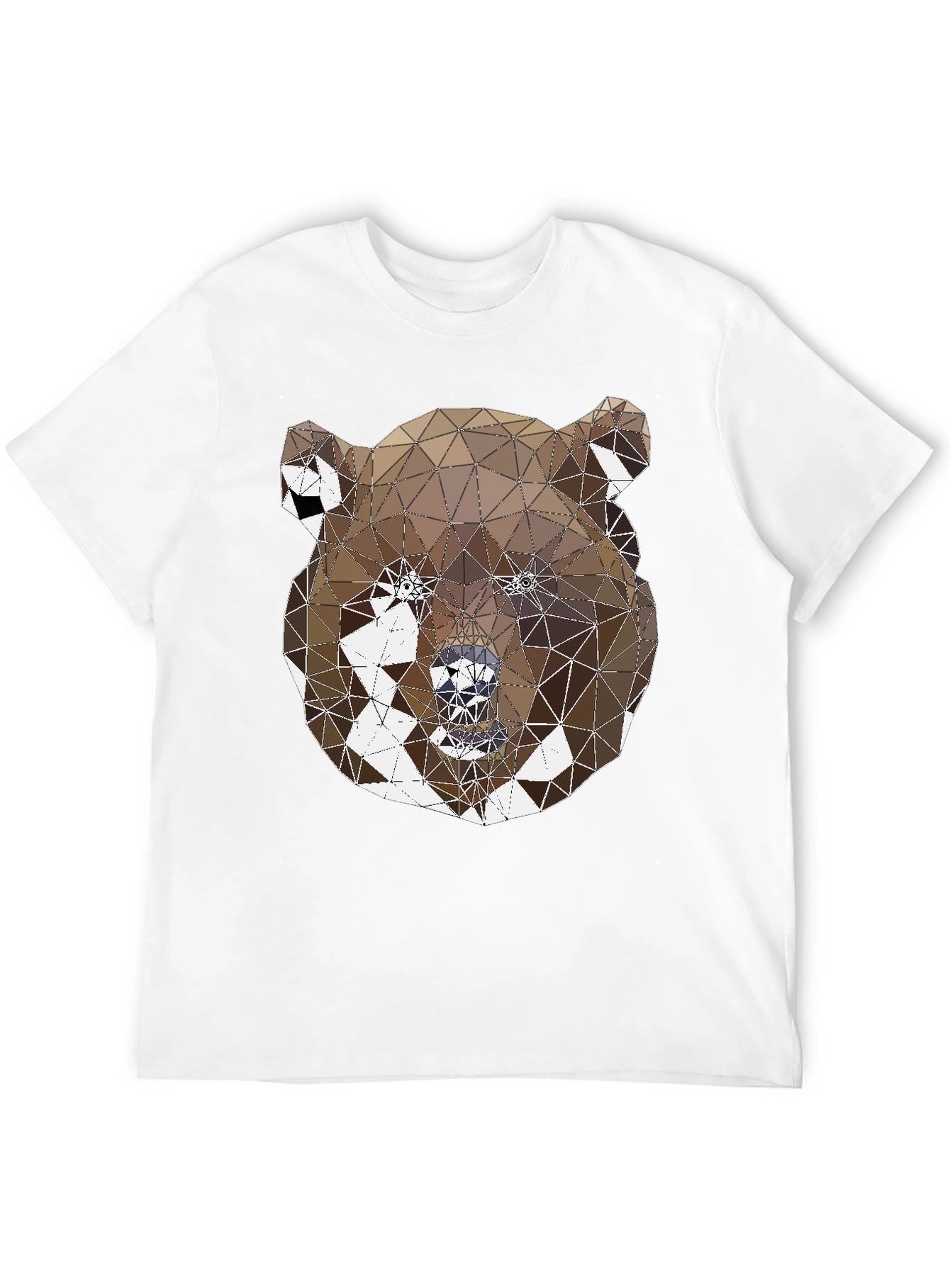 Black Geometric Bear Graphic Tee - Modern Animal Design view 12