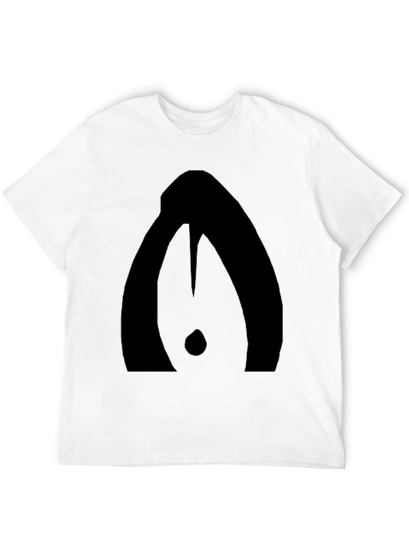 Black Modern Abstract Graphic Print Black T-Shirt view 12