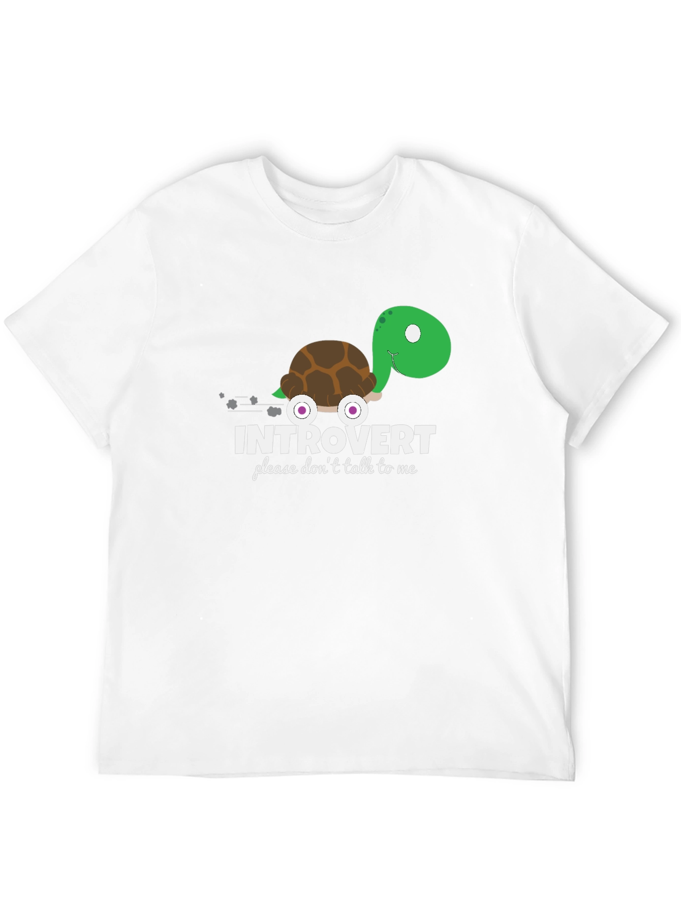 Black Introvert Turtle Graphic T-Shirt view 12