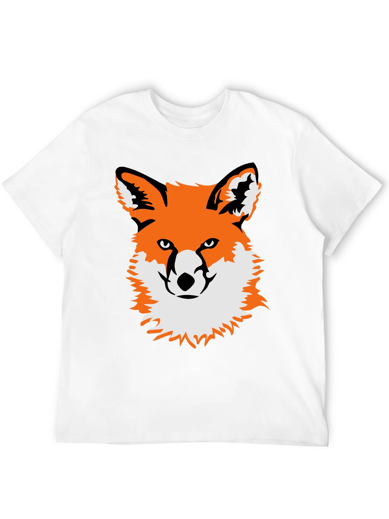 Black Fox Graphic Black T-Shirt - Unique Animal Tee view 12