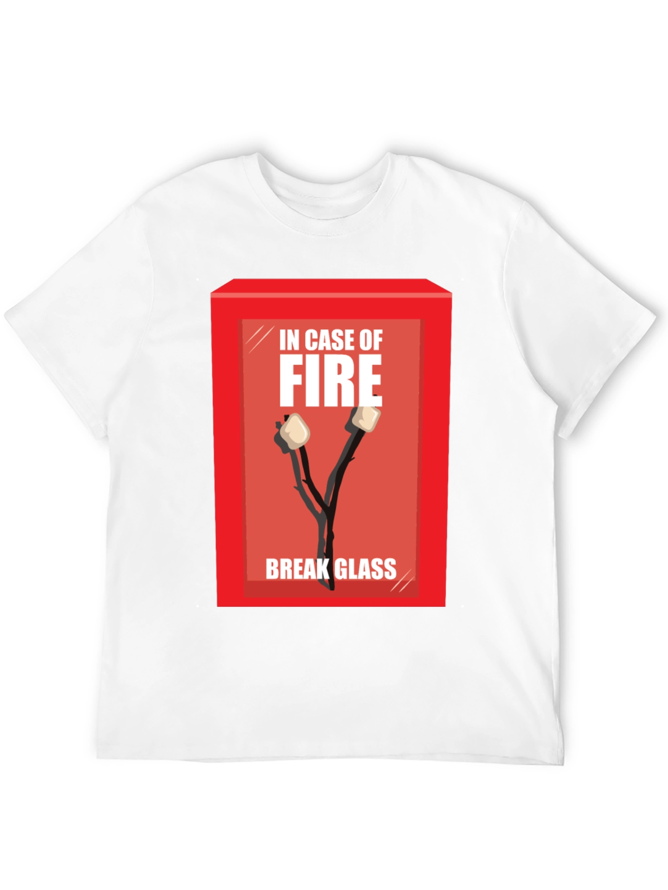 Black In Case of Fire Marshmallow T-Shirt view 12