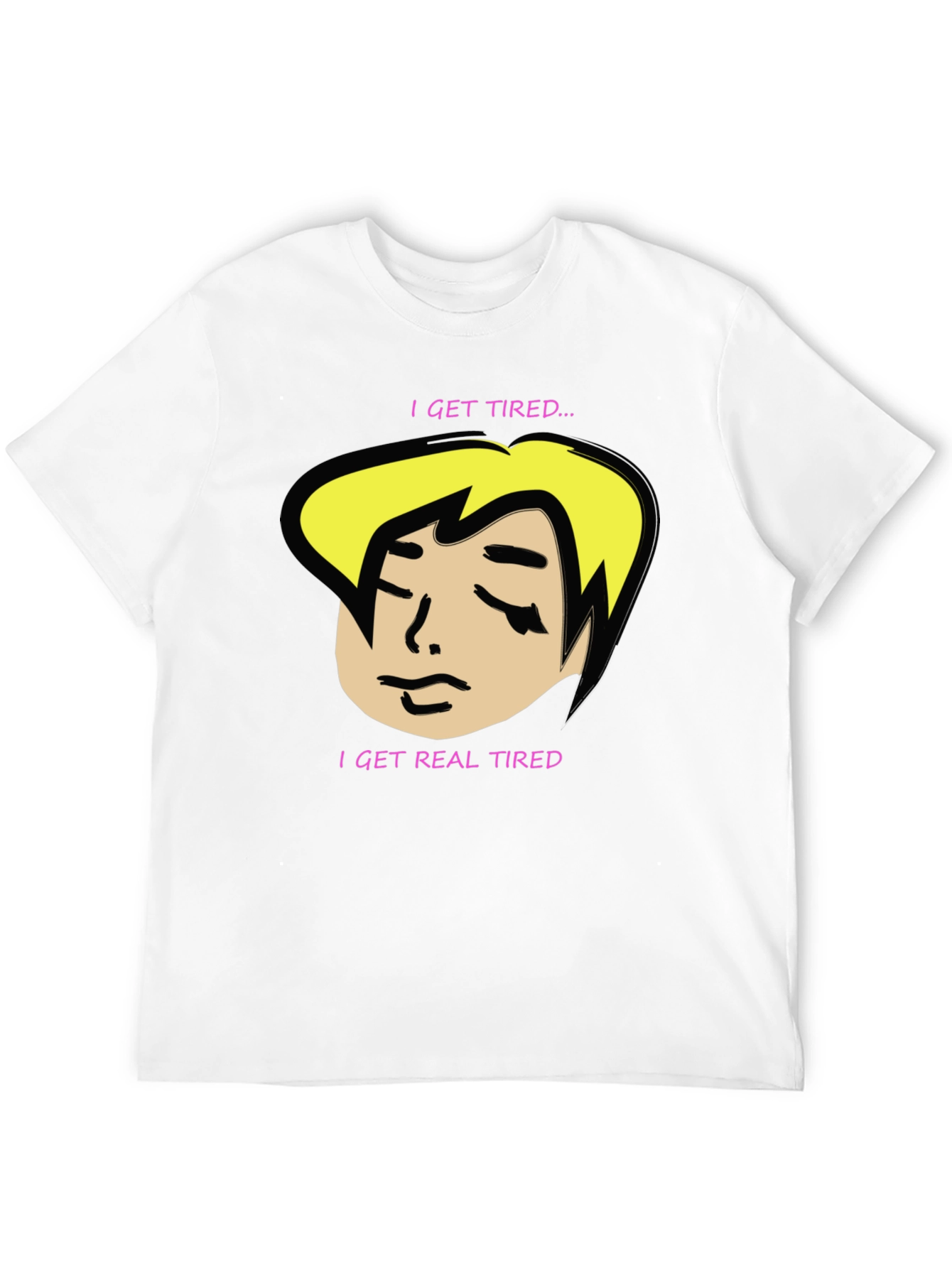Black I Get Tired T-Shirt - Funny Graphic Tee view 12