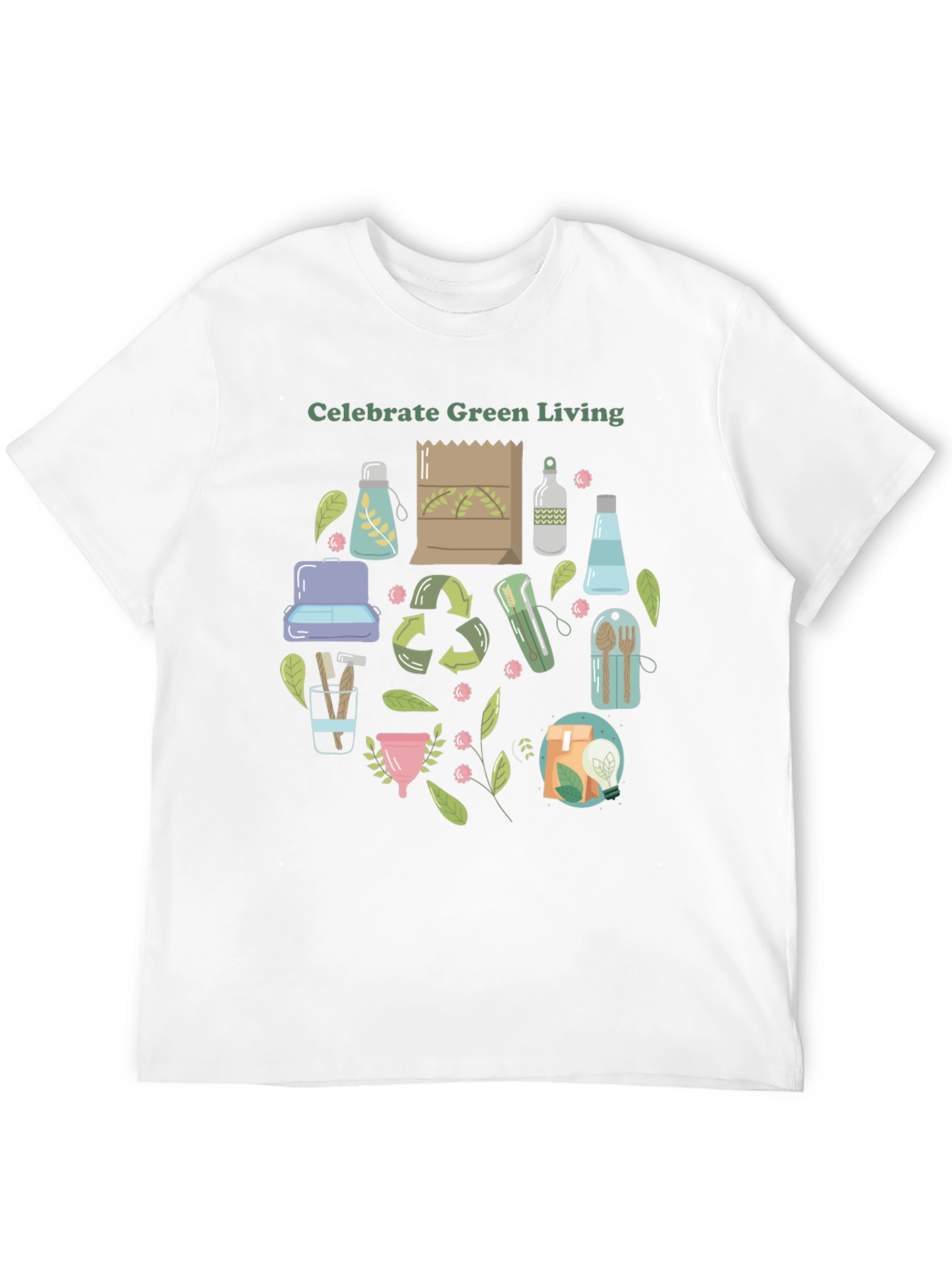 Black Eco-Friendly Living T-Shirt view 12