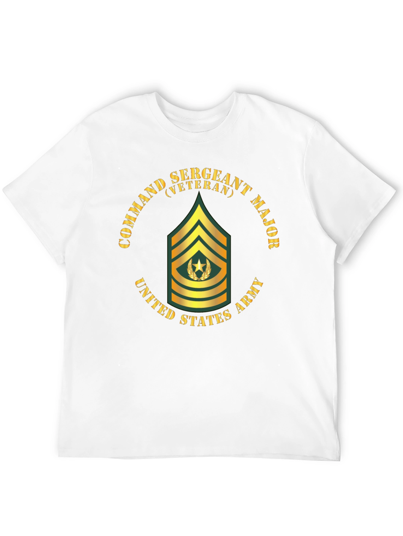 Black Veteran Command Sergeant Major T-Shirt view 12