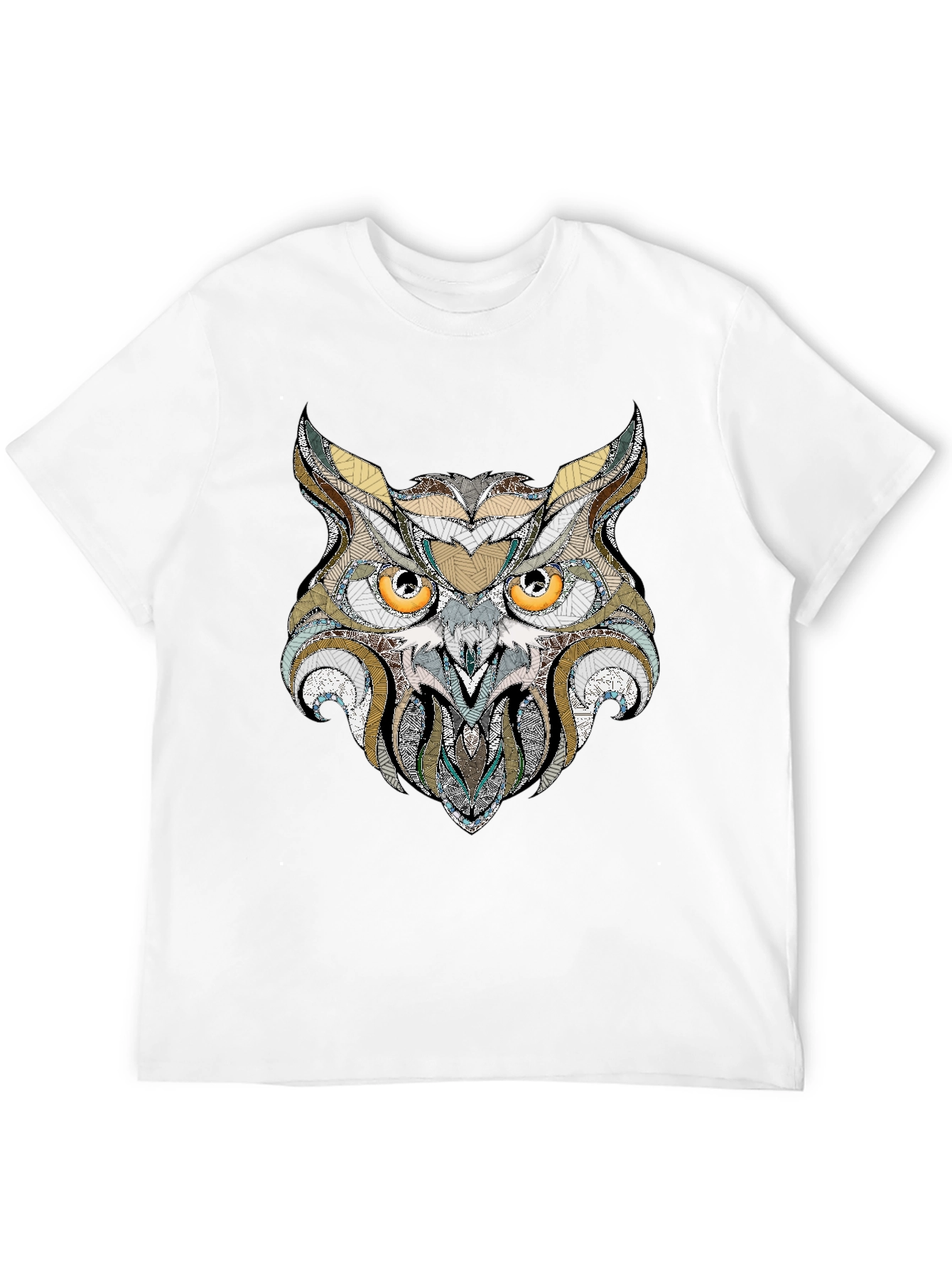 Owl Graphic Print Black T-Shirt - 12
