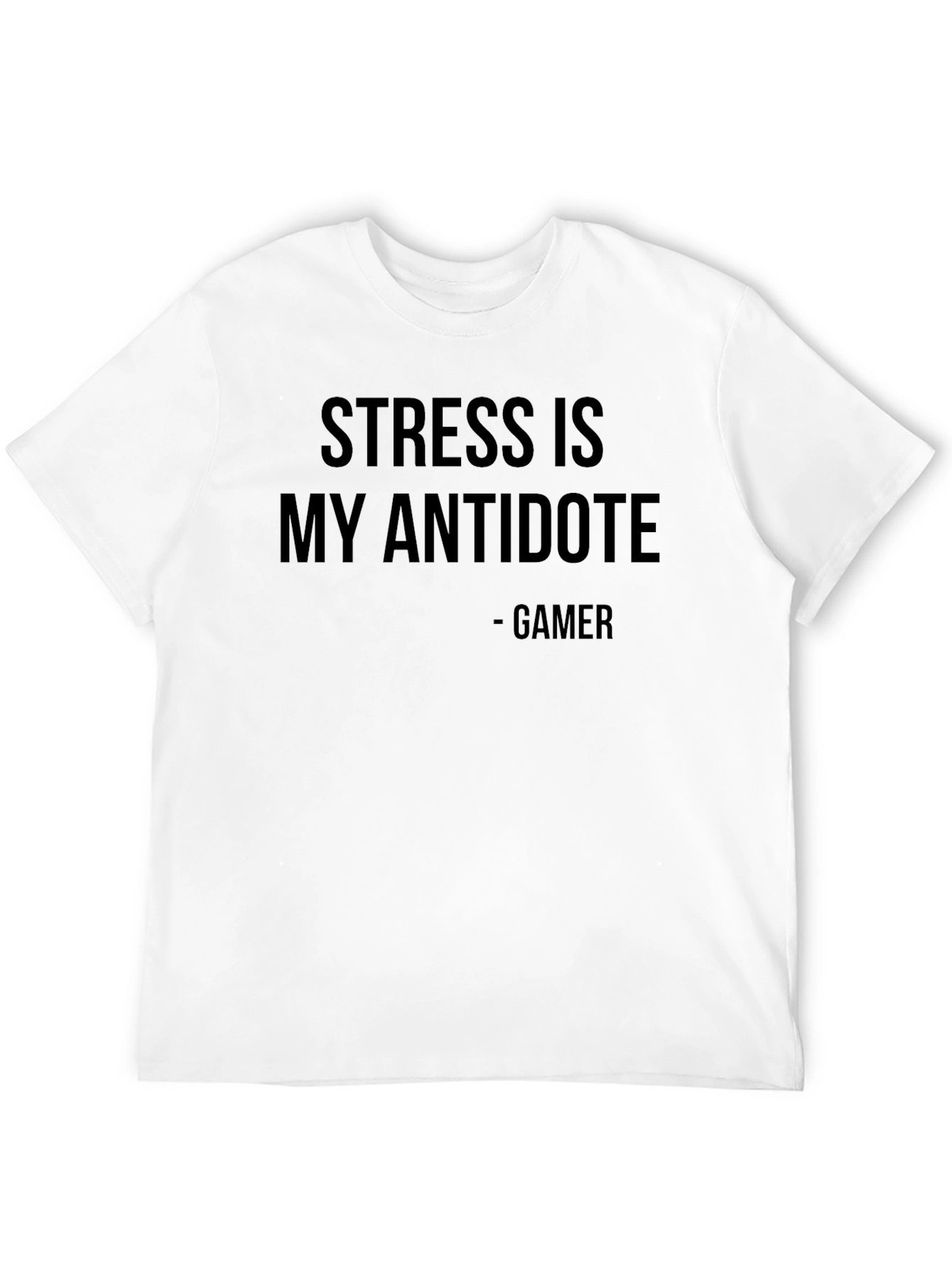 Black Stress Is My Antidote Gamer Graphic Tee view 12
