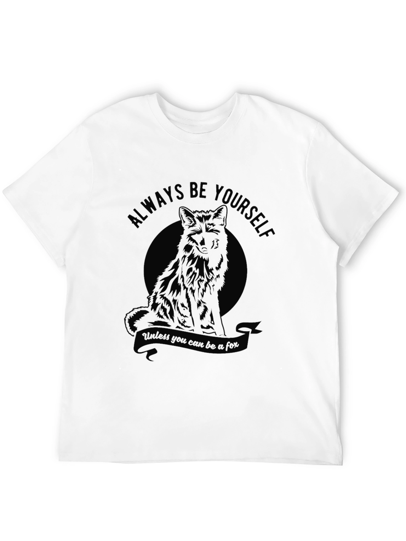 Black Always Be Yourself Black Fox T-Shirt view 12