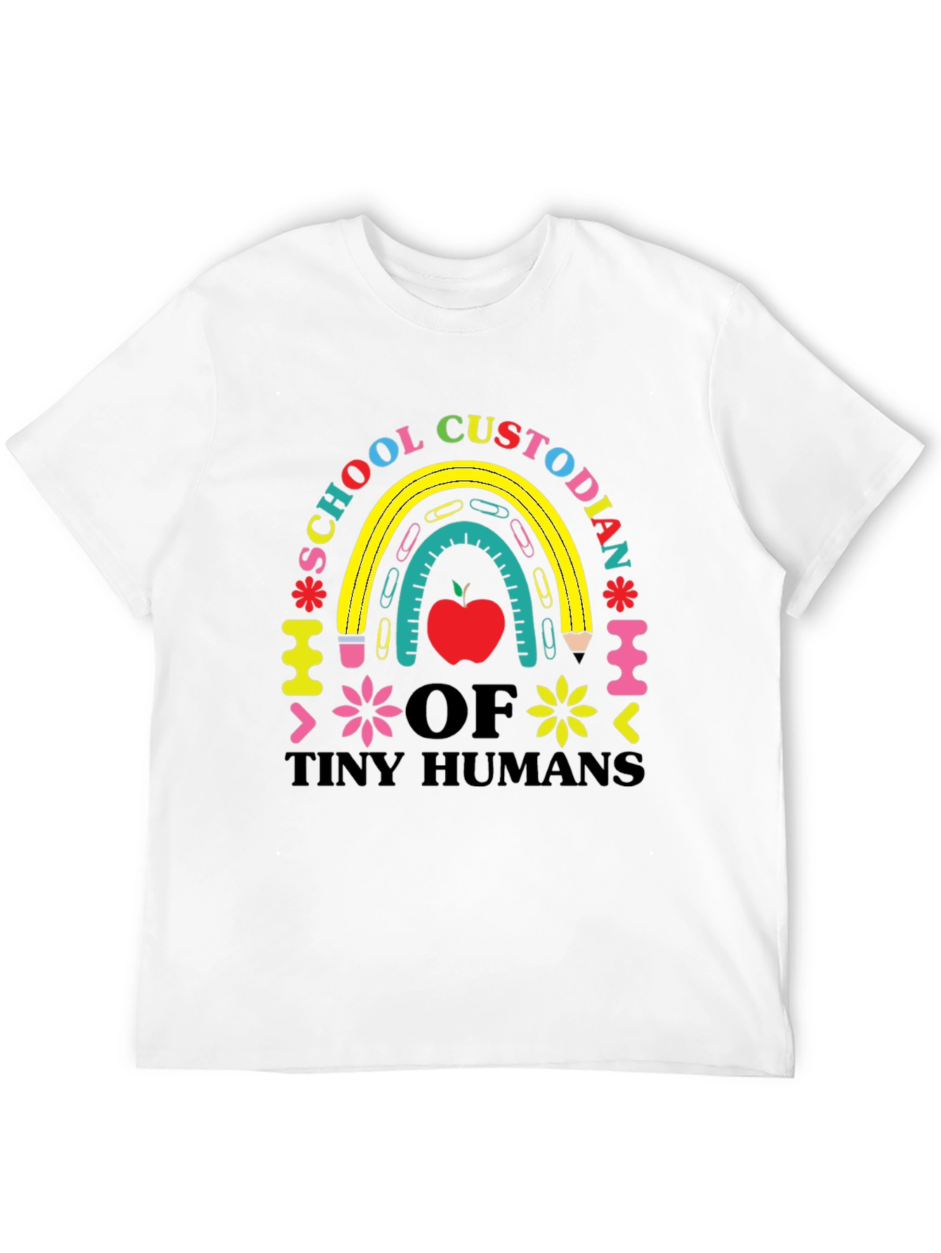 Black School Custodian of Tiny Humans T-Shirt view 12