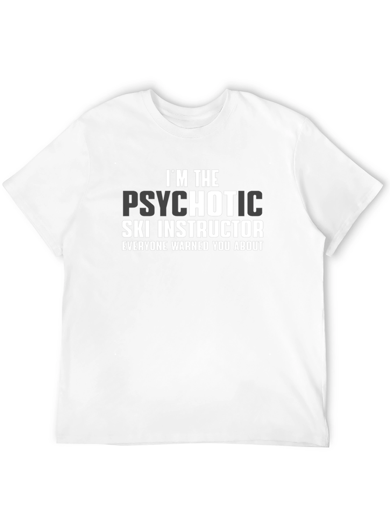 Black Psychotic Ski Instructor Graphic T-Shirt - Black view 12