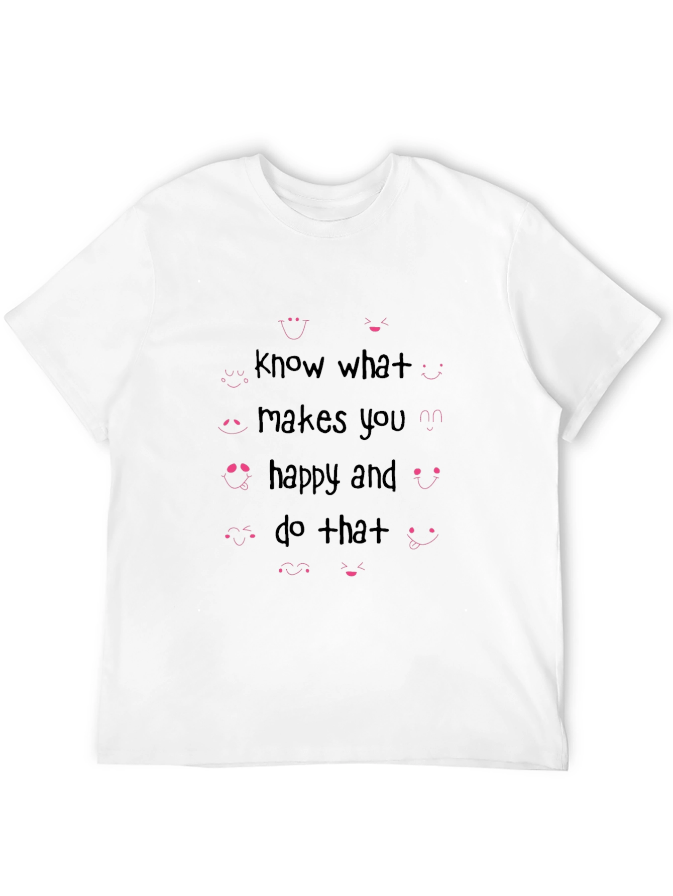 Black Know What Makes You Happy Graphic Tee - Black view 12
