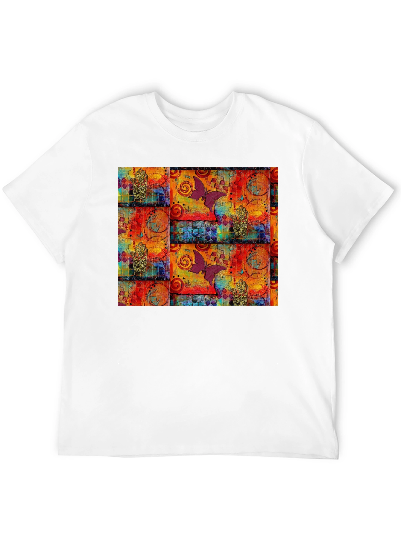 Black Butterfly Graphic Print Crew Neck Tee view 12