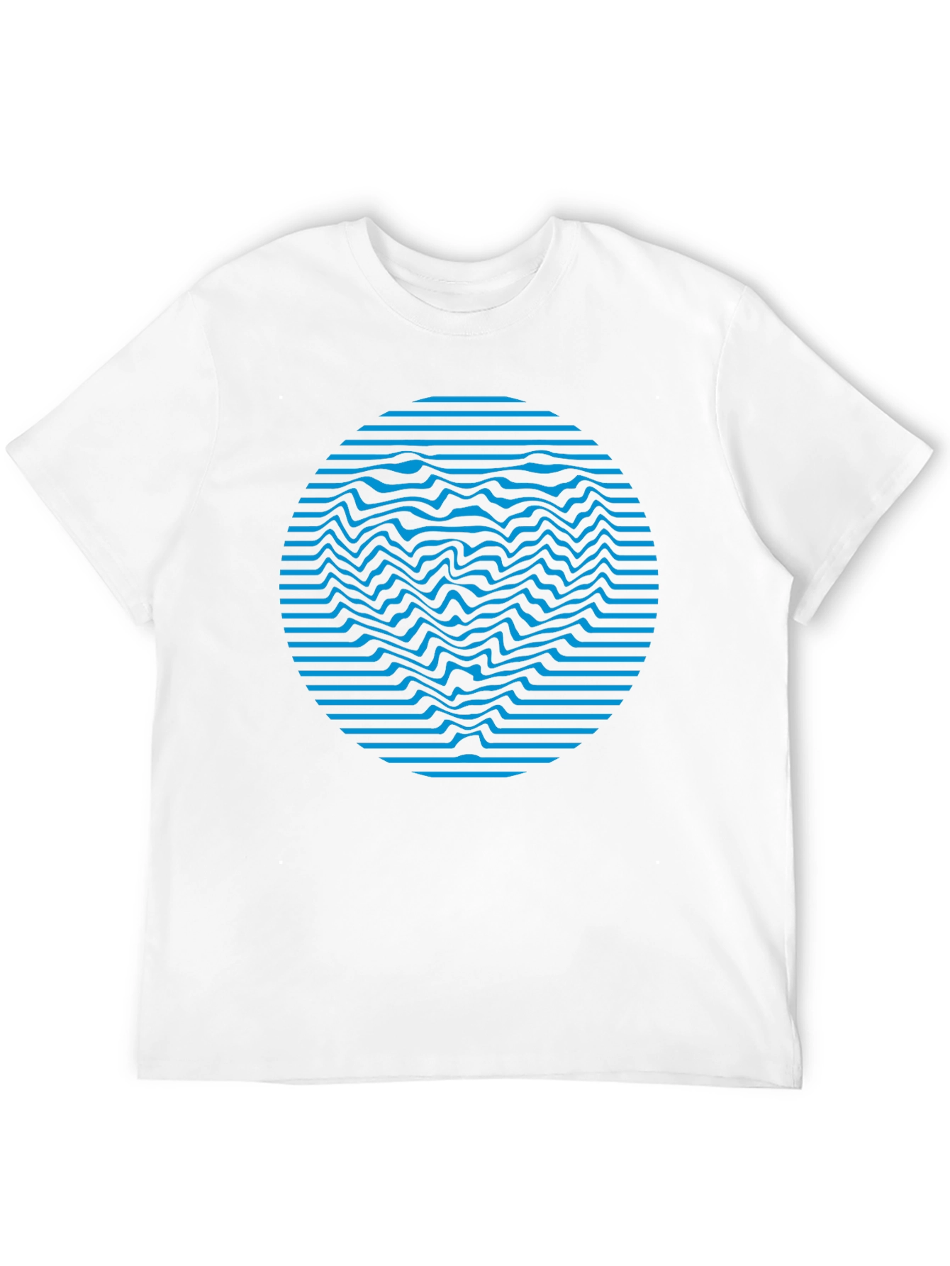 Black Abstract Wave Circle Graphic Tee view 12