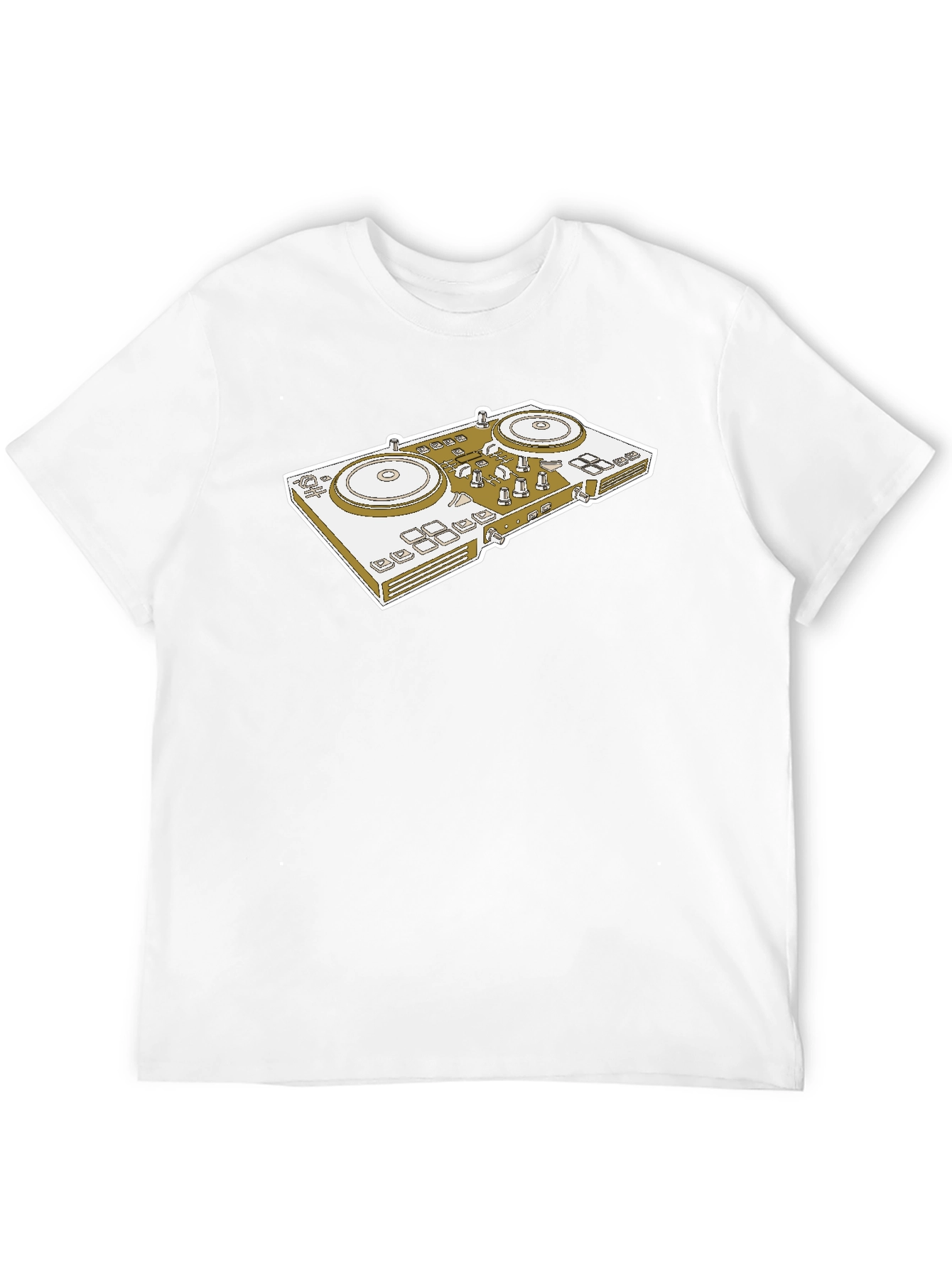 Black DJ Turntable Graphic Tee - Black Cotton view 12