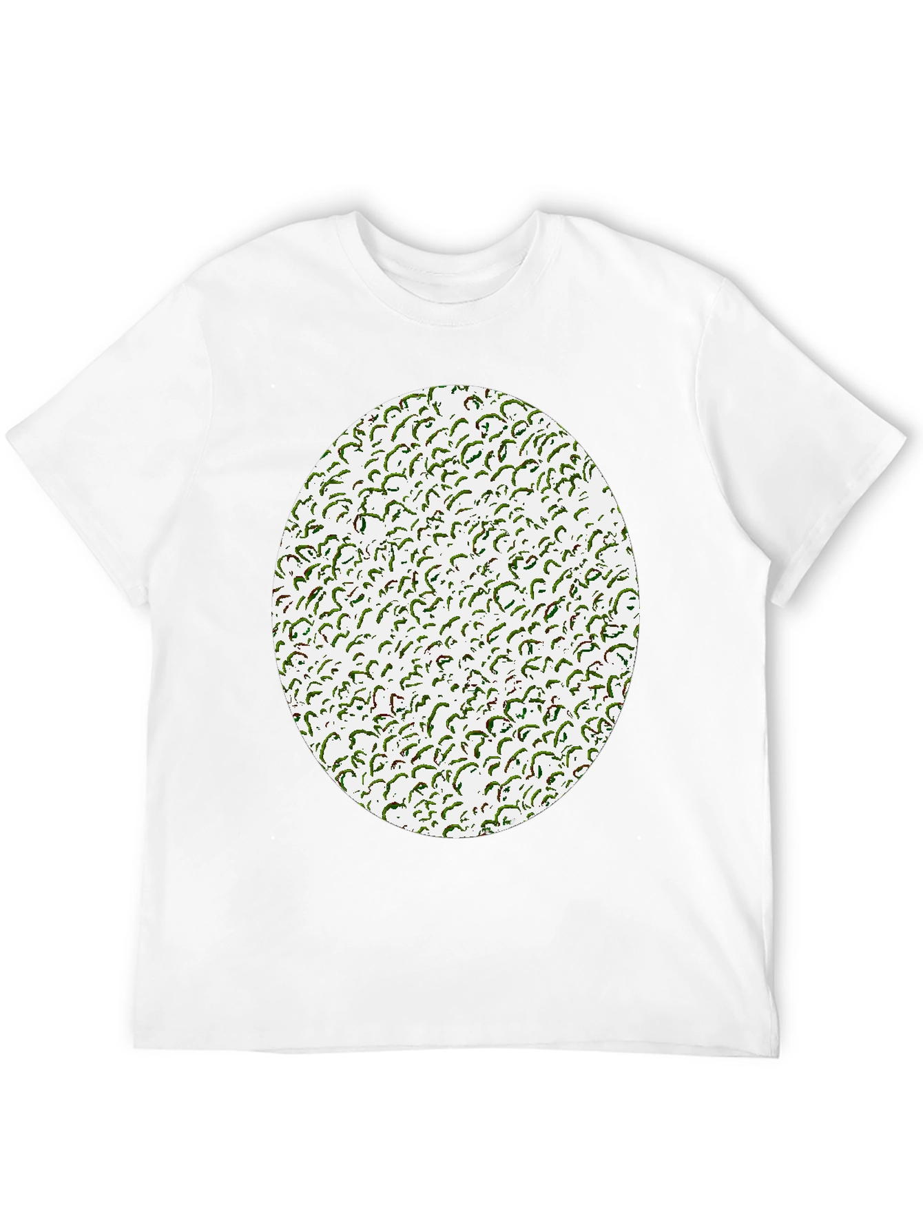 Black Novelty Green Pattern Print Black T-Shirt view 12