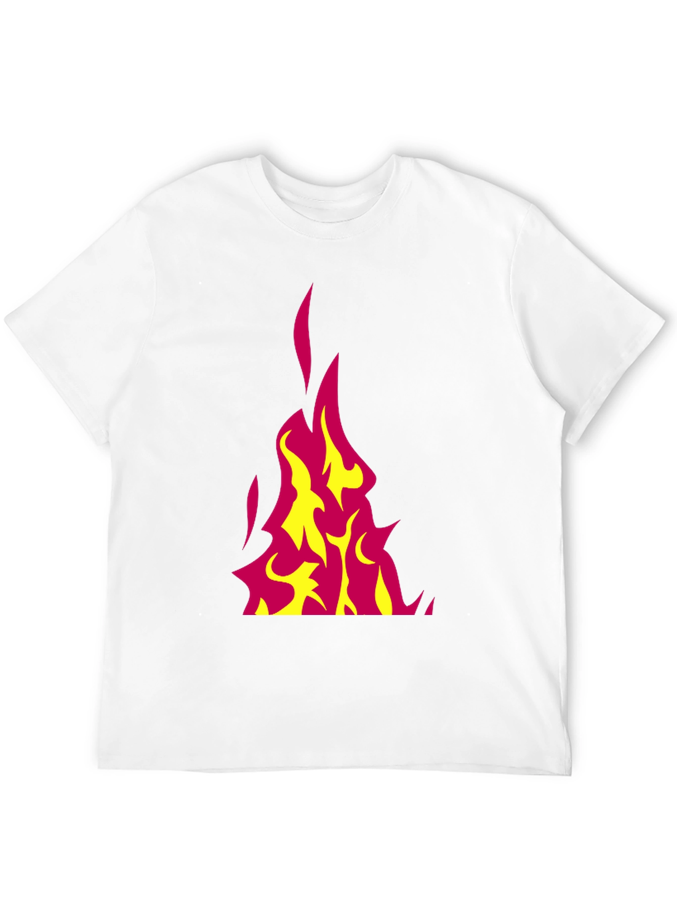 Black Flaming Hot Graphic Tee - Black Cotton T-Shirt view 12