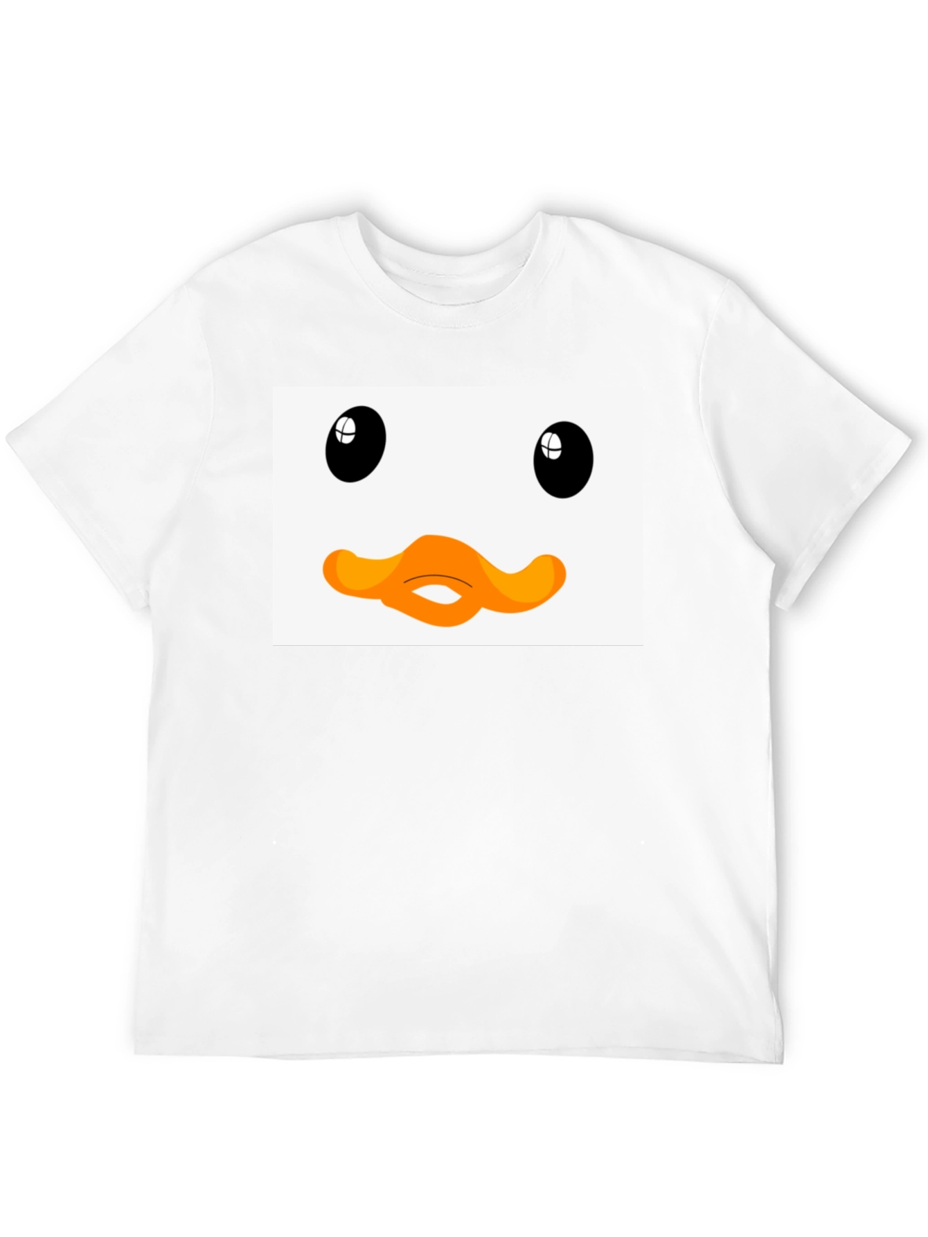 Black Duck Face Graphic Black Tee - Funny Cartoon Style view 12