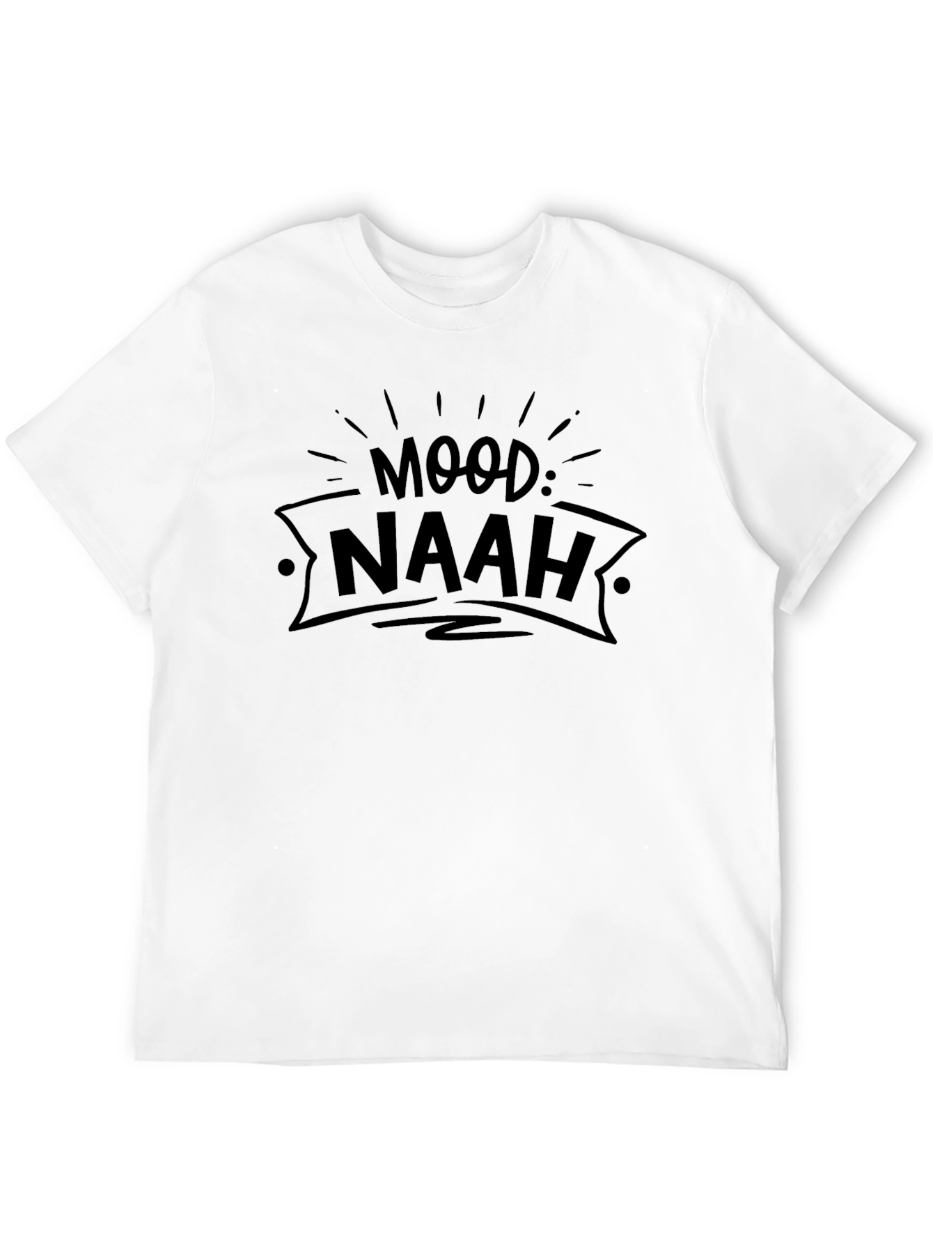 Black Mood: Naah Black Graphic Tee view 12