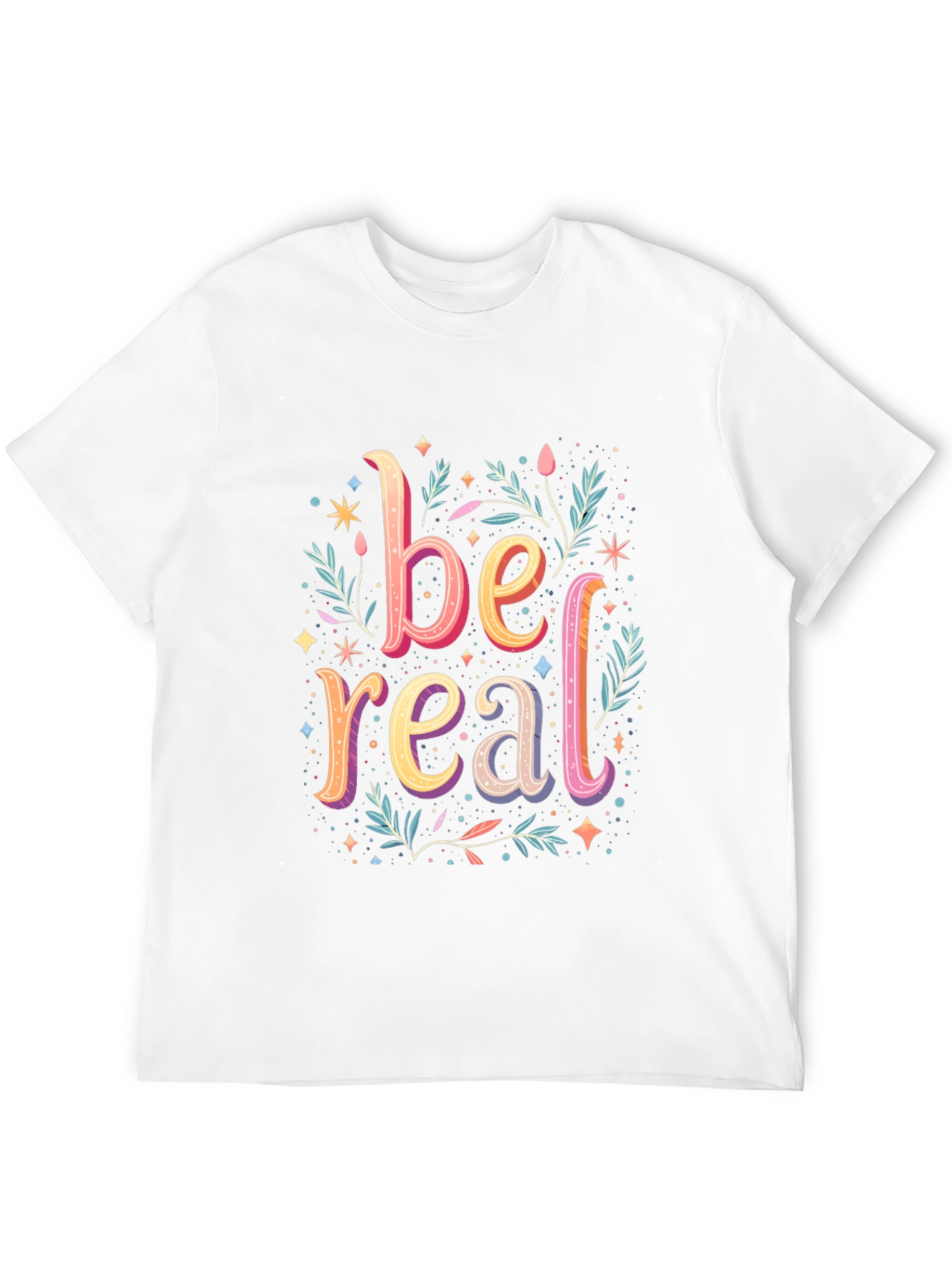 Black Be Real Graphic Tee - Trendy Cotton Comfort view 12