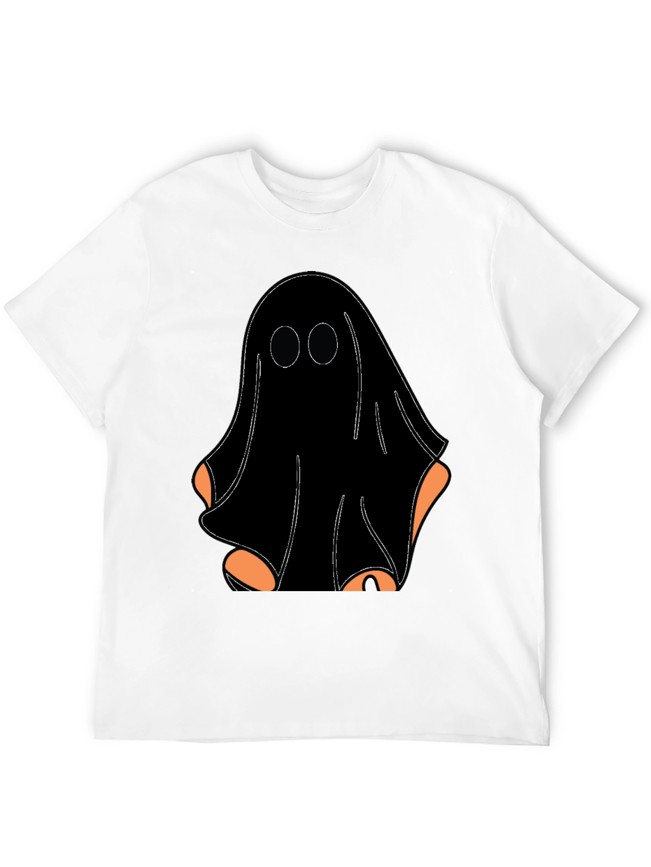 Black Spooky Ghost Graphic Tee view 12