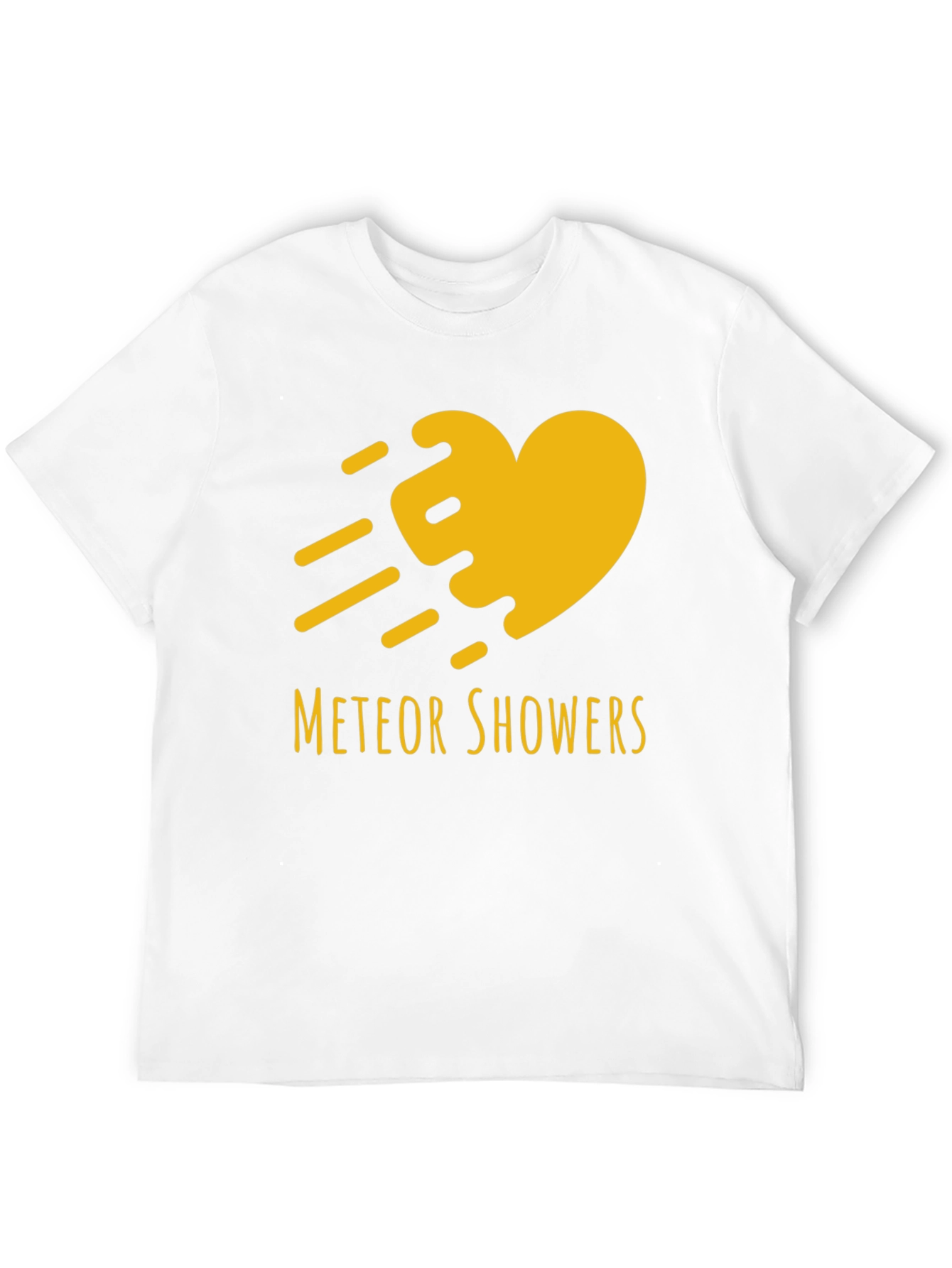 Black Meteor Showers Heart Graphic Black T-Shirt view 12