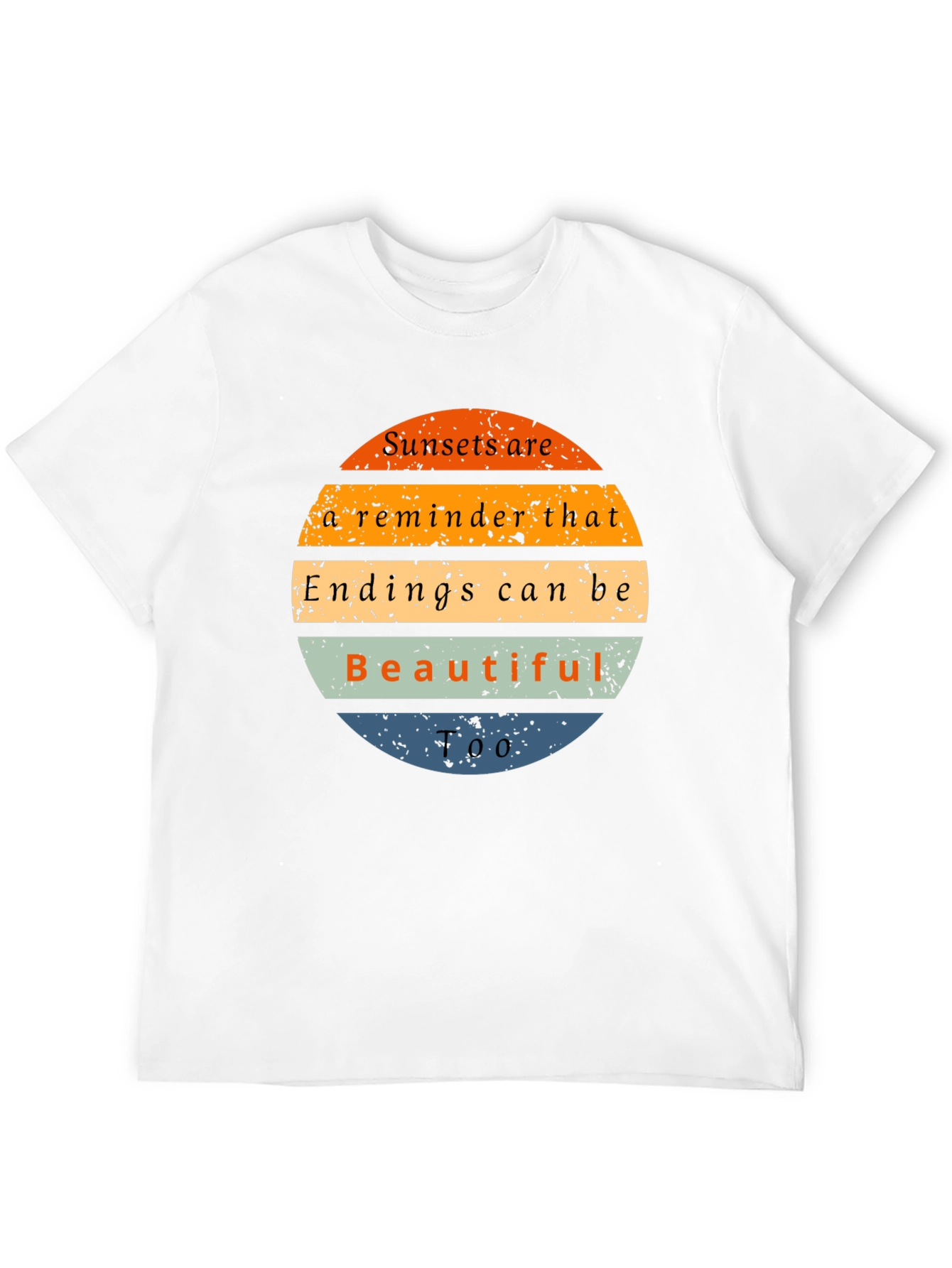 Black Sunset Reminder Graphic Tee - Endings Can Be Beautiful view 12