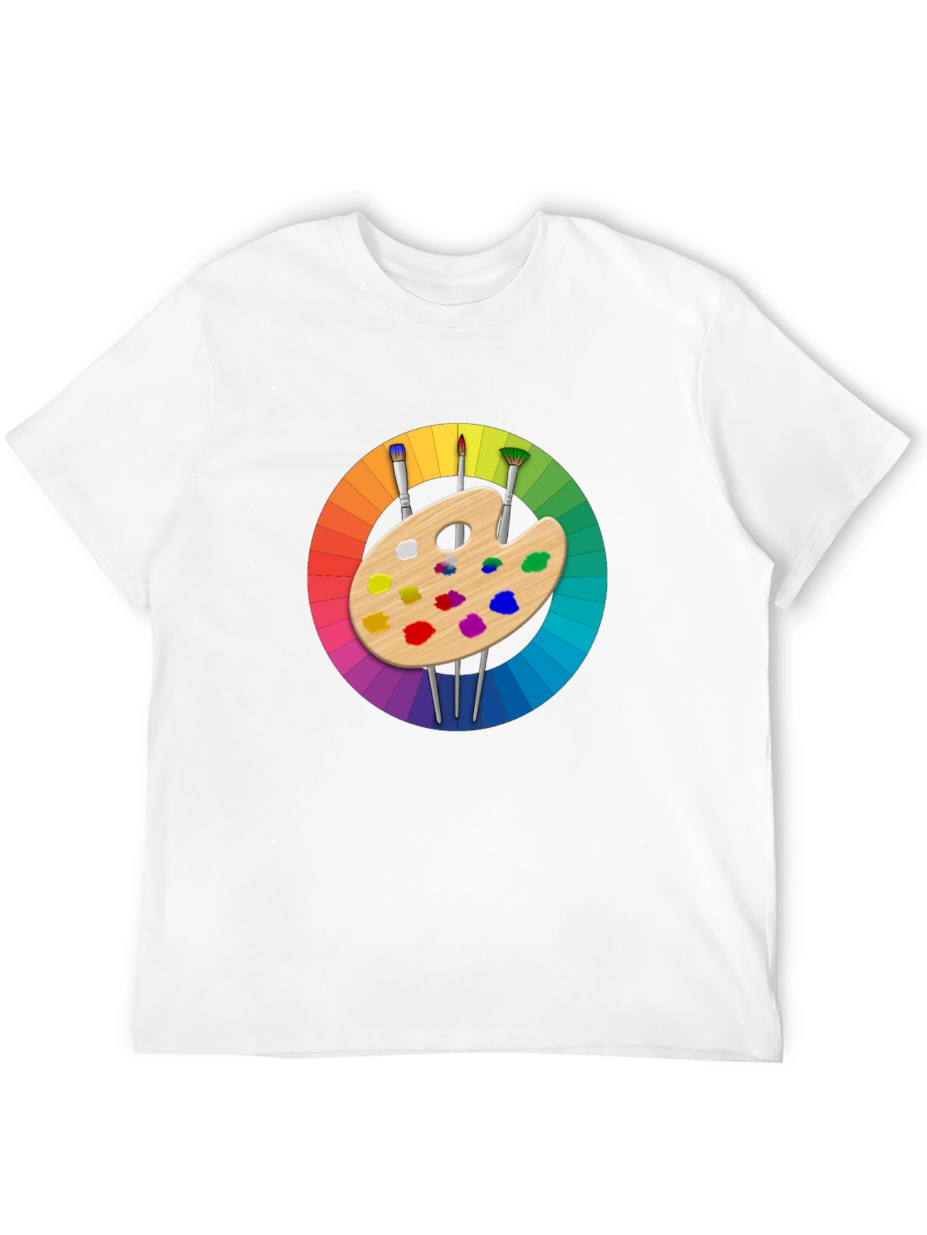 Black Colorful Artist Palette Graphic T-Shirt view 12