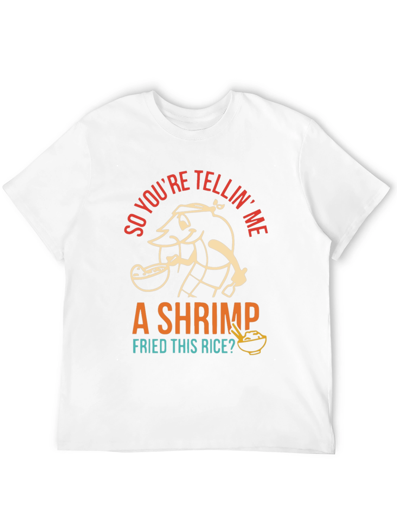 Black Shrimp Fried Rice T-Shirt - Funny Foodie Tee view 12