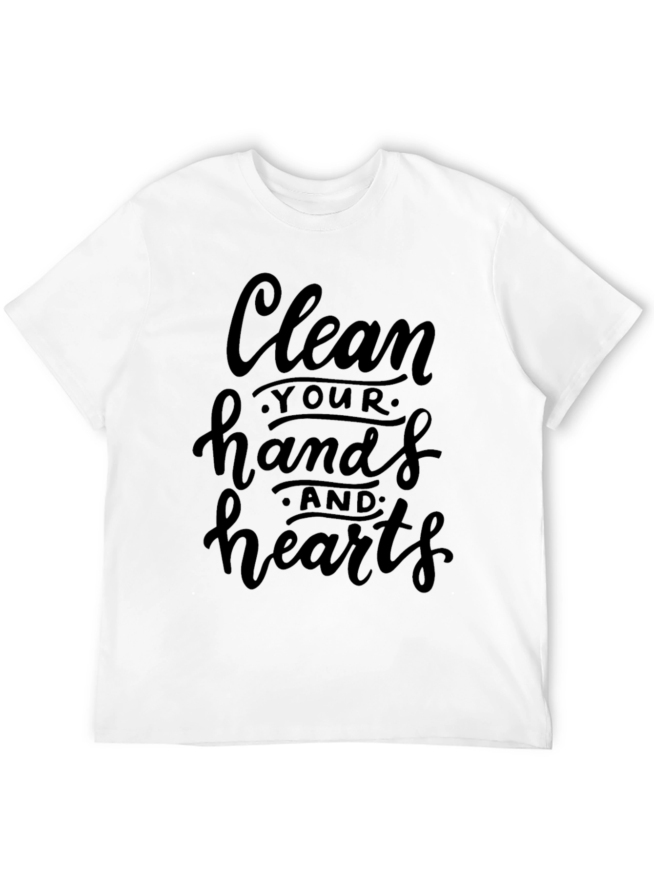 Black Clean Hands & Hearts Graphic Tee view 12
