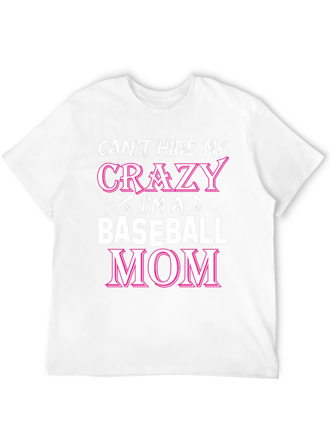Black Crazy Baseball Mom Graphic T-Shirt view 12