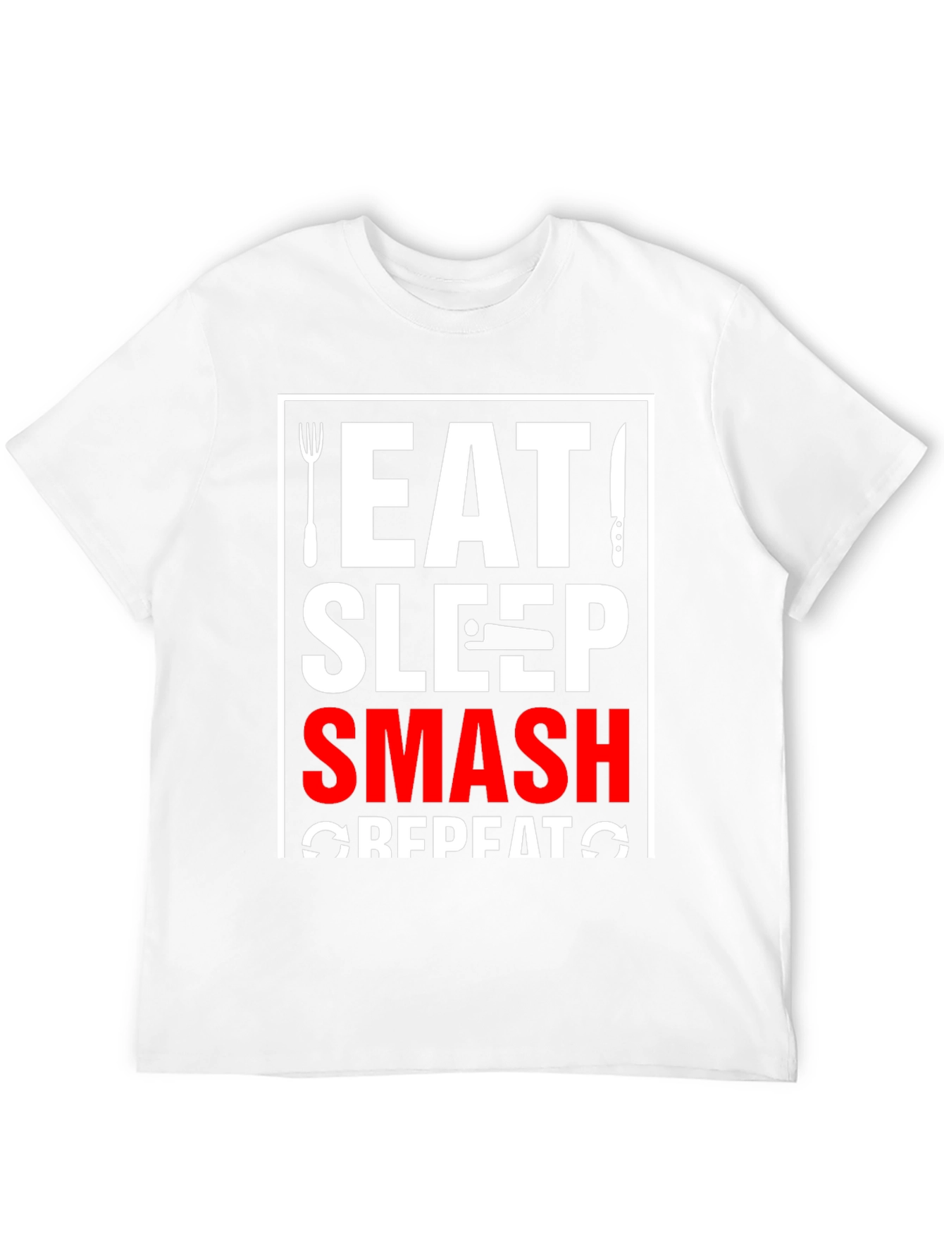 Black Eat Sleep Smash Repeat T-Shirt view 12
