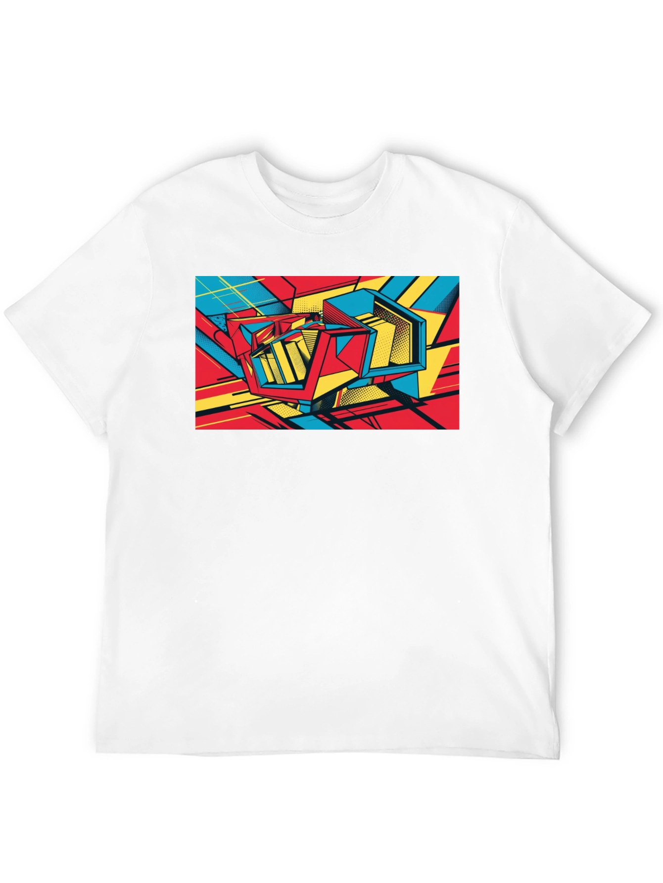 Black Abstract Graphic Print Black T-Shirt view 12