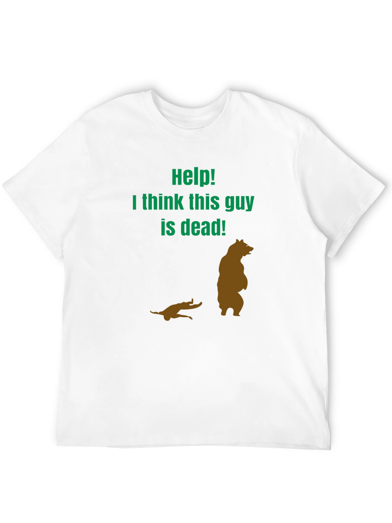 Black Humorous 'Help! This Guy is Dead' Graphic Tee view 12