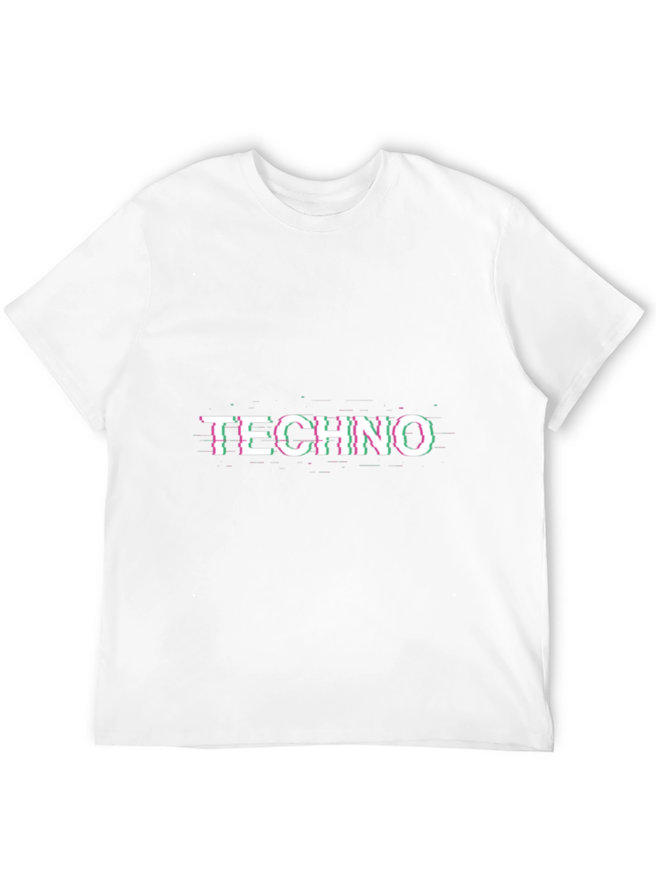 Black Techno Glitch T-Shirt - Unique Rave Style view 12