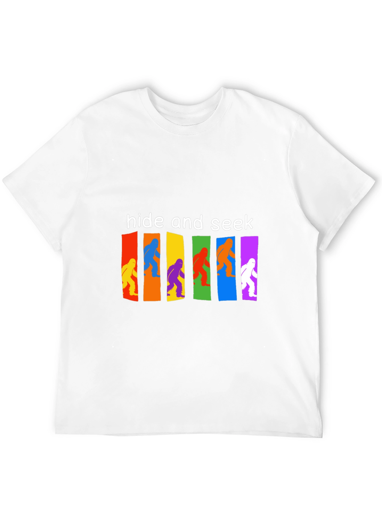 Black Hide & Seek Bigfoot T-Shirt Funny Sasquatch Tee view 12