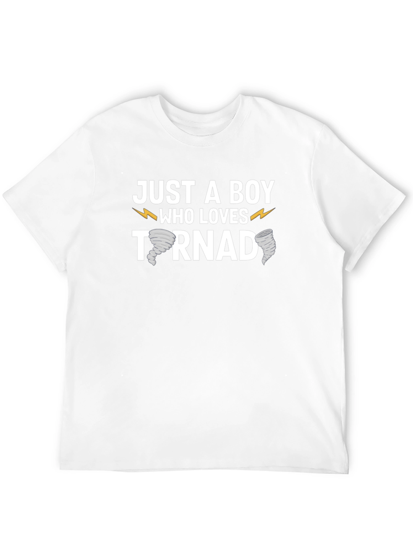 Black Just a Boy Who Loves Tornados T-Shirt view 12