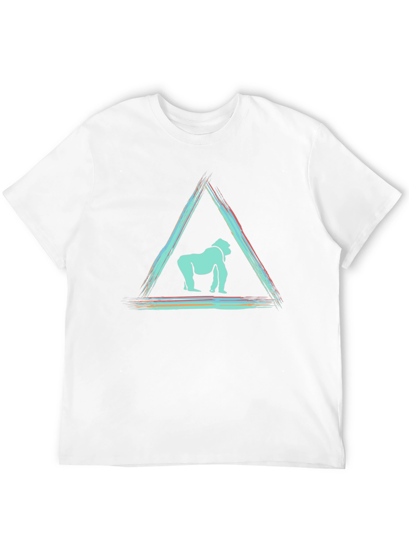 Black Abstract Gorilla Graphic Tee - Modern Design T-Shirt view 12