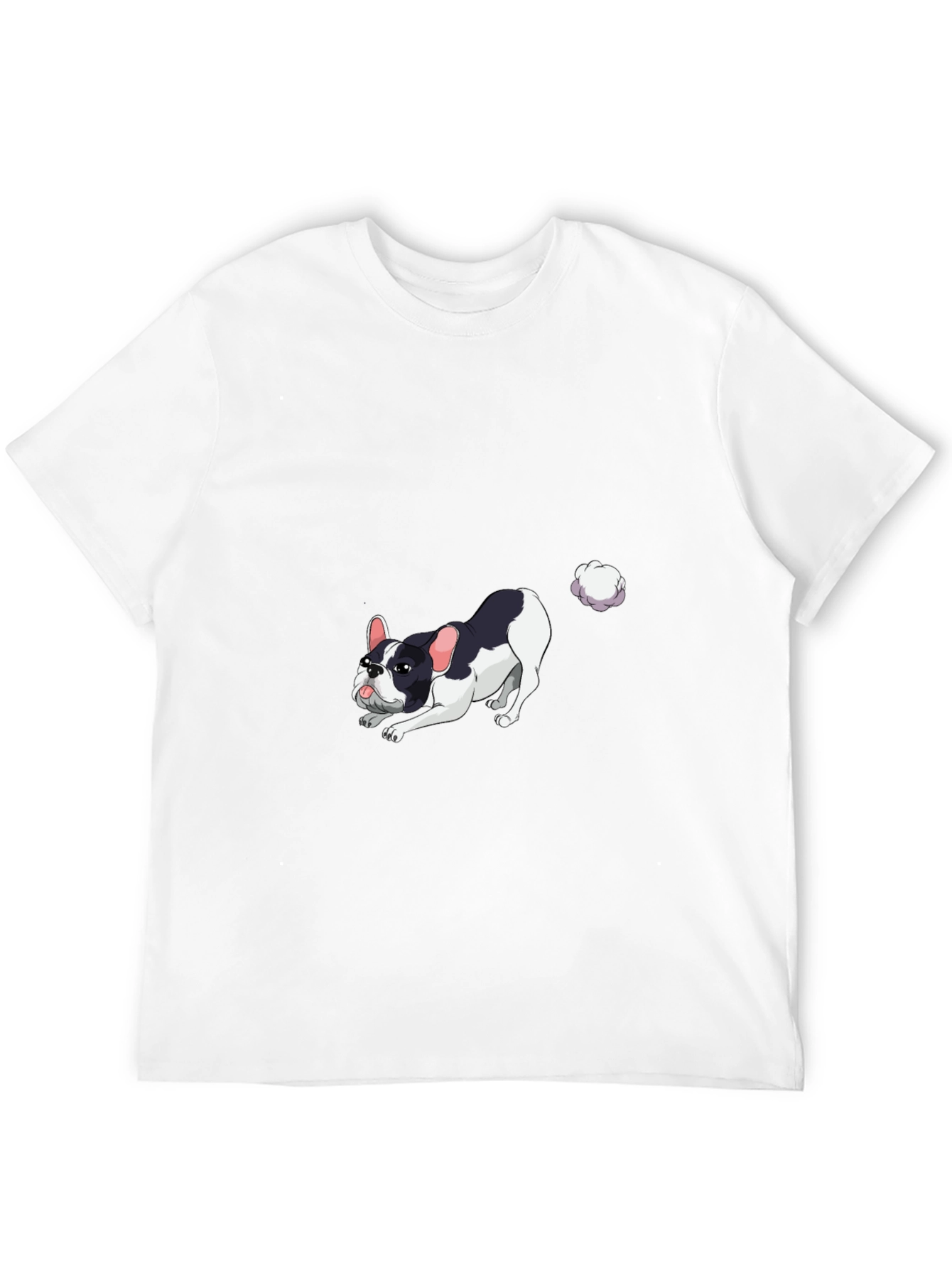 Black Dog Fart T-Shirt, Black Cotton Tee view 12