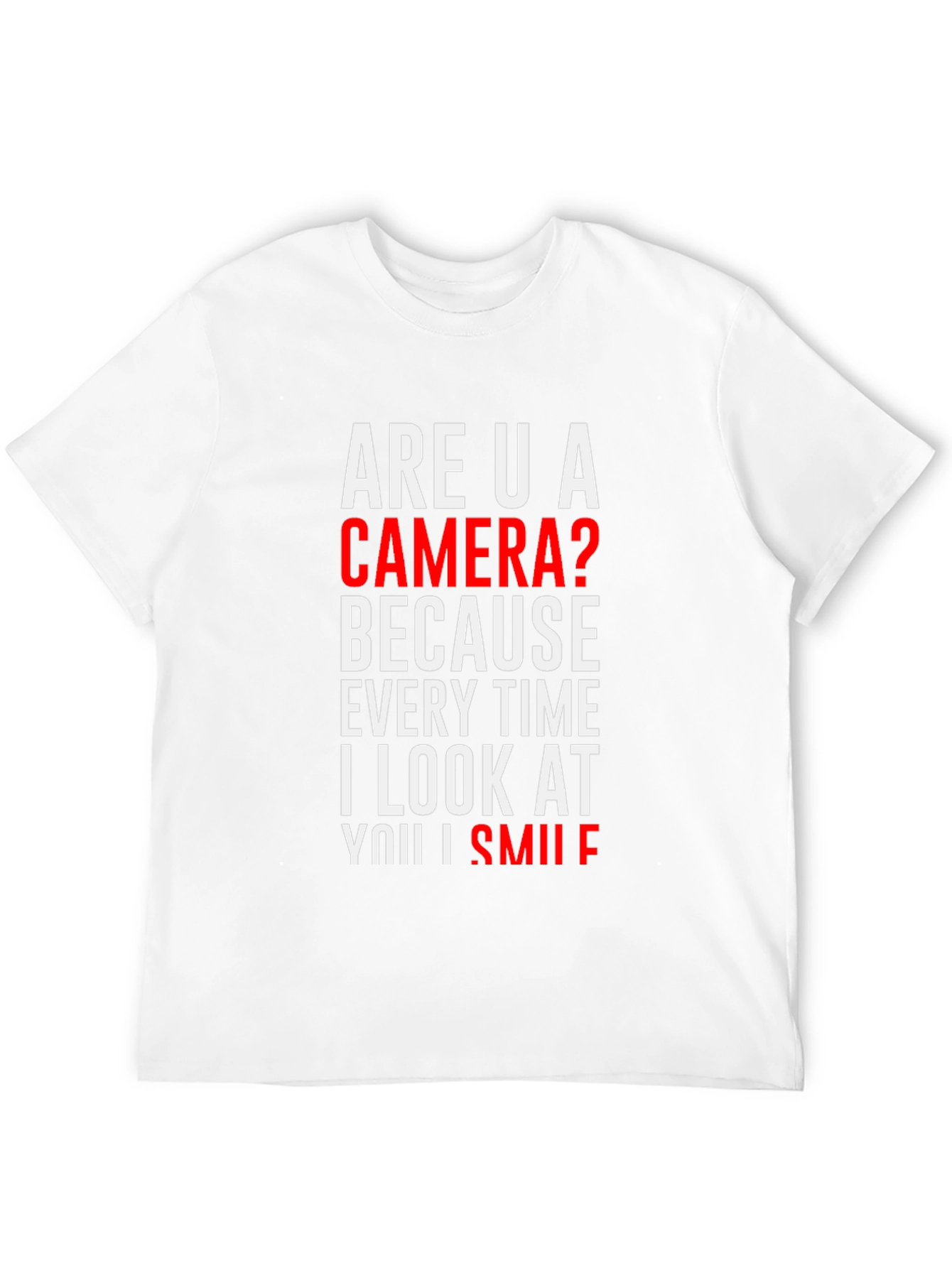 Black Are U a Camera? Novelty Graphic T-Shirt view 12