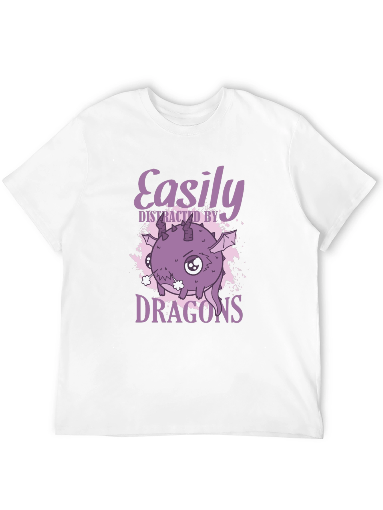 Black Easily Distracted By Dragons Graphic T-Shirt view 12