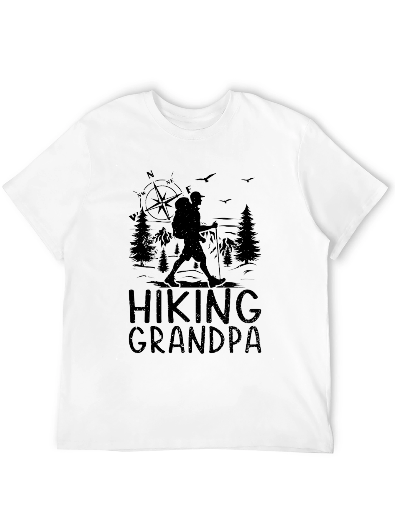 Black Hiking Grandpa Graphic Tee - Adventure Ready! view 12