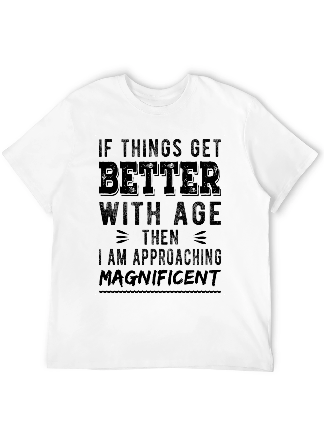 Black Funny Ageing T-Shirt, Men's Humorous Graphic Tee view 12